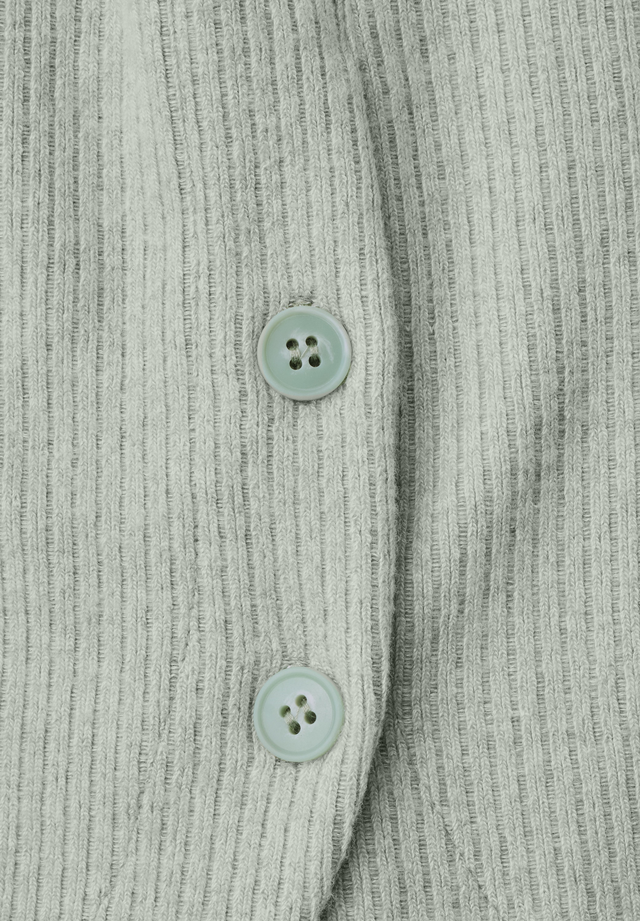 STREET ONE Rundhalspullover mit seitlichen Knopfdetails / Viskose-Stretch
