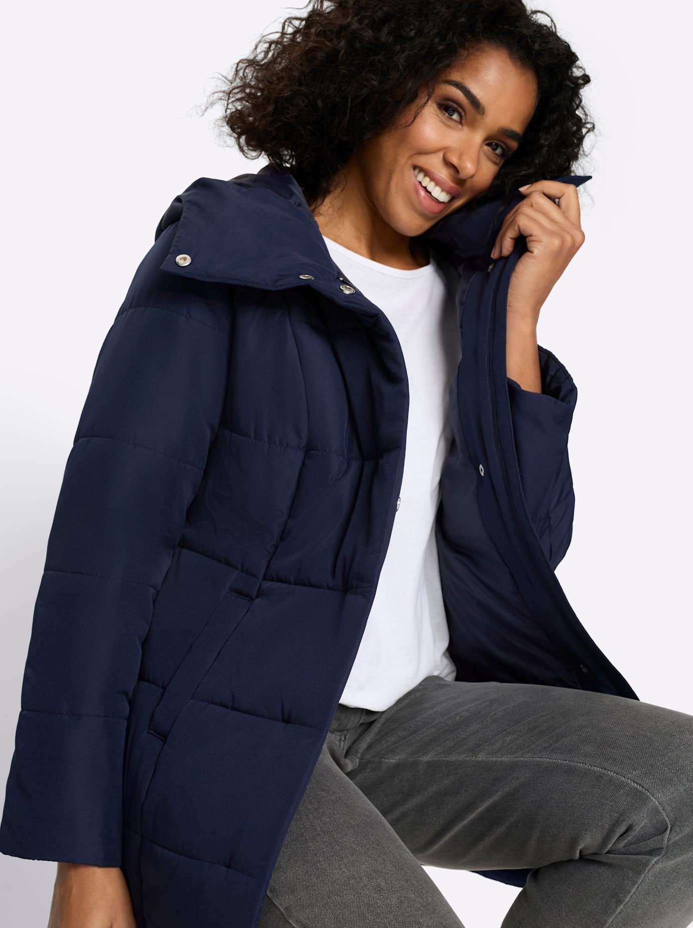 Classic Basics Steppjacke mit Kapuze