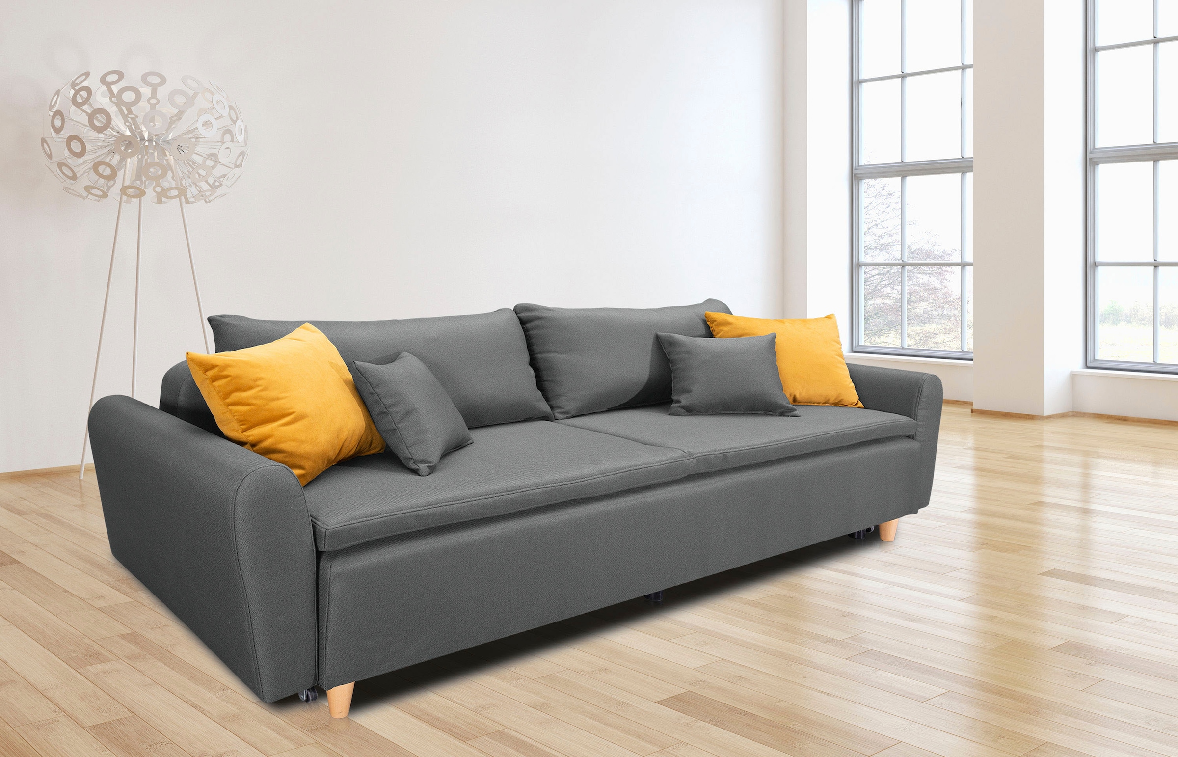 INOSIGN Schlafsofa »Anika«, mit Boxspringaufbau, Bettfunktion & Bettkasten, Dauerschlafsofa