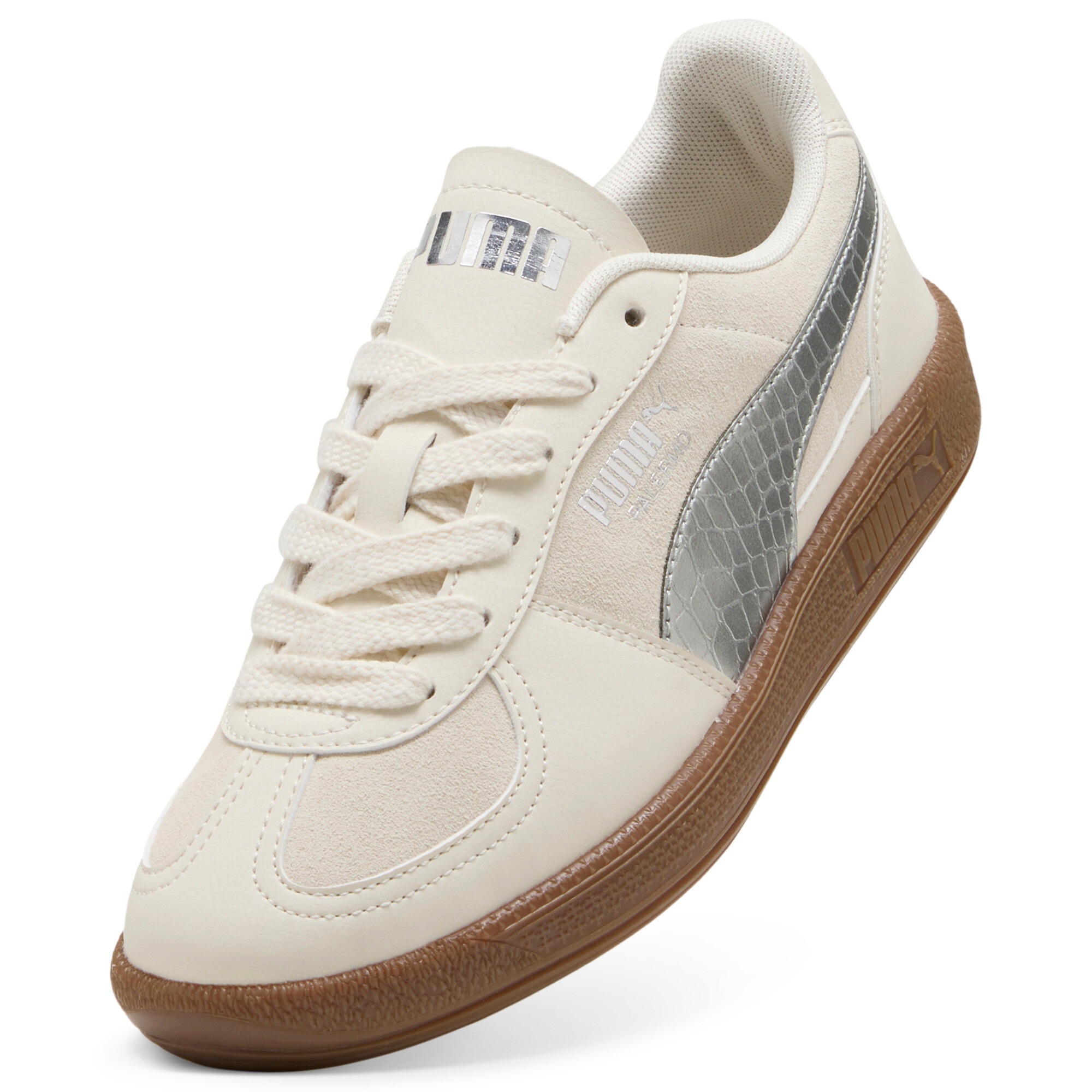 PUMA Sneaker »PALERMO METALLIC SAFARI JR«  mit Schnürung, atmungsaktives Textil-Innenmaterial