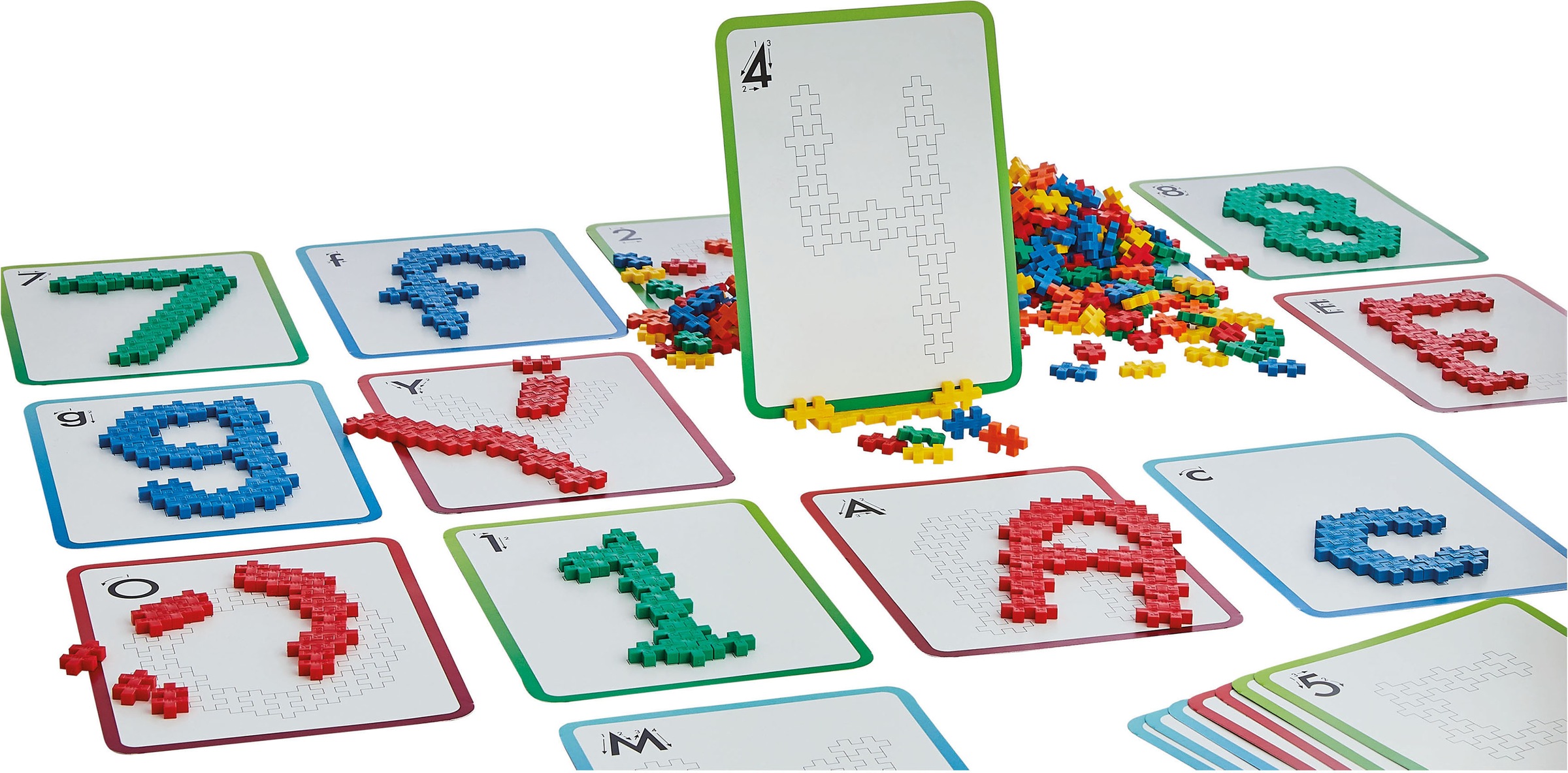 PLUS-PLUS Spielbausteine »Kreativ Bausteine ABC & 123«, (600 St.), Made in Europe