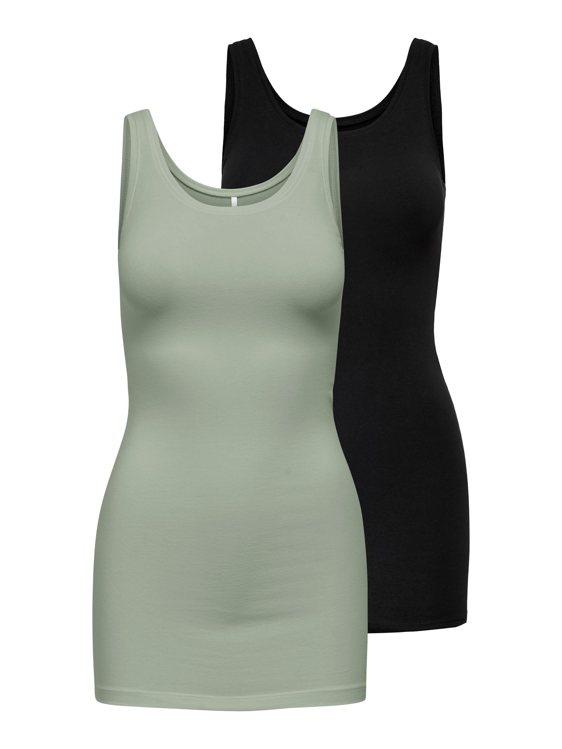 ONLY Tanktop »ONLLIVE LOVE NEW LONG TT 2PACK NOOS«, (Packung, 2er-Pack)