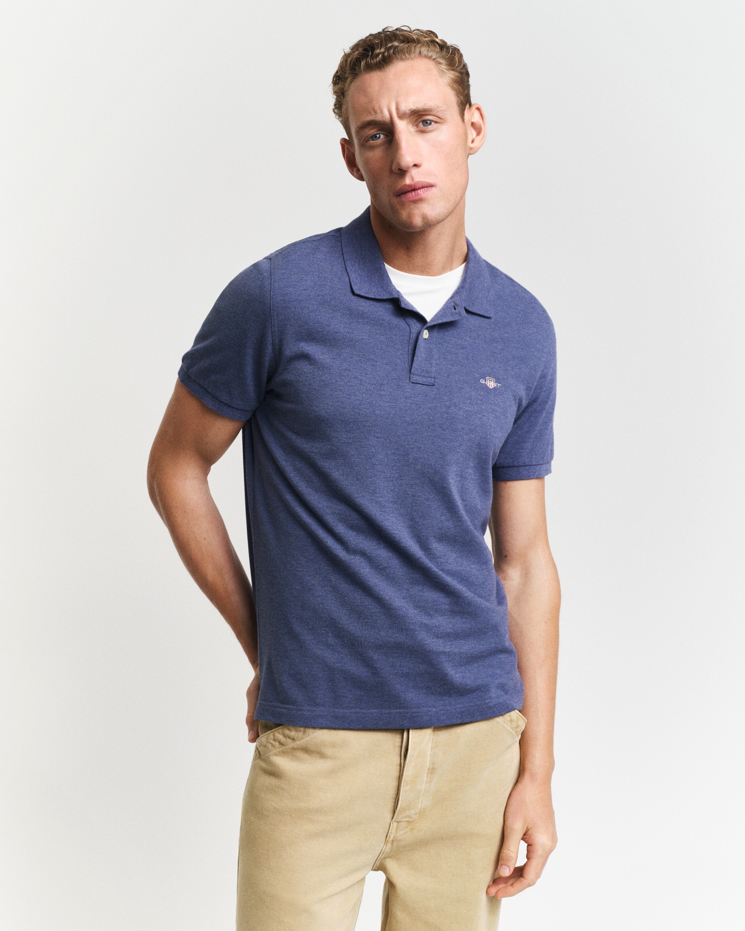 Gant Poloshirt »REG SHIELD SS PIQUE POLO«, mit Logo und Flachstrickkragen 100% Baumwolle Pique