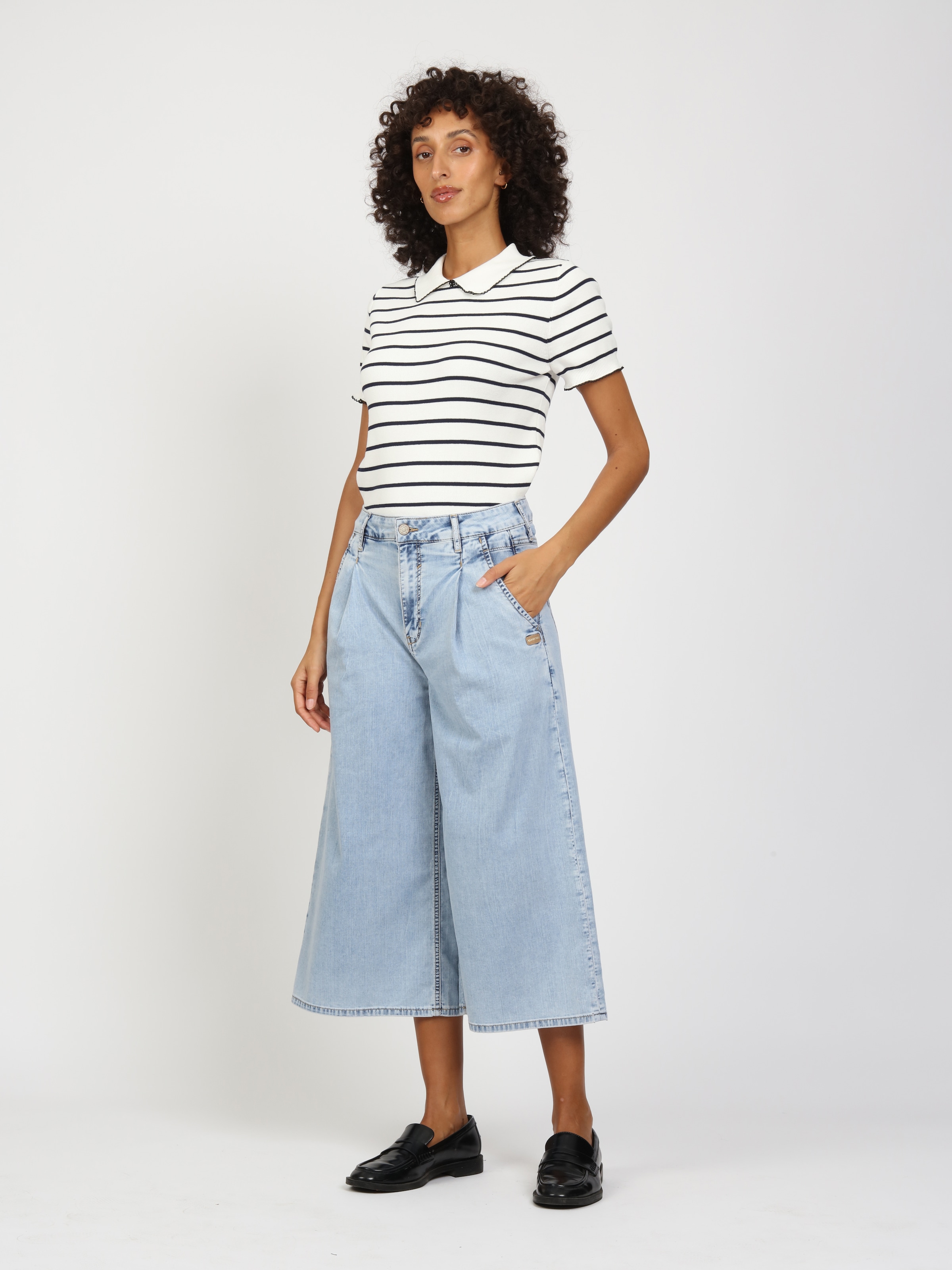 GANG 7/8-Jeans »94WANDA CULOTTE« Light Denim im Wide Fit