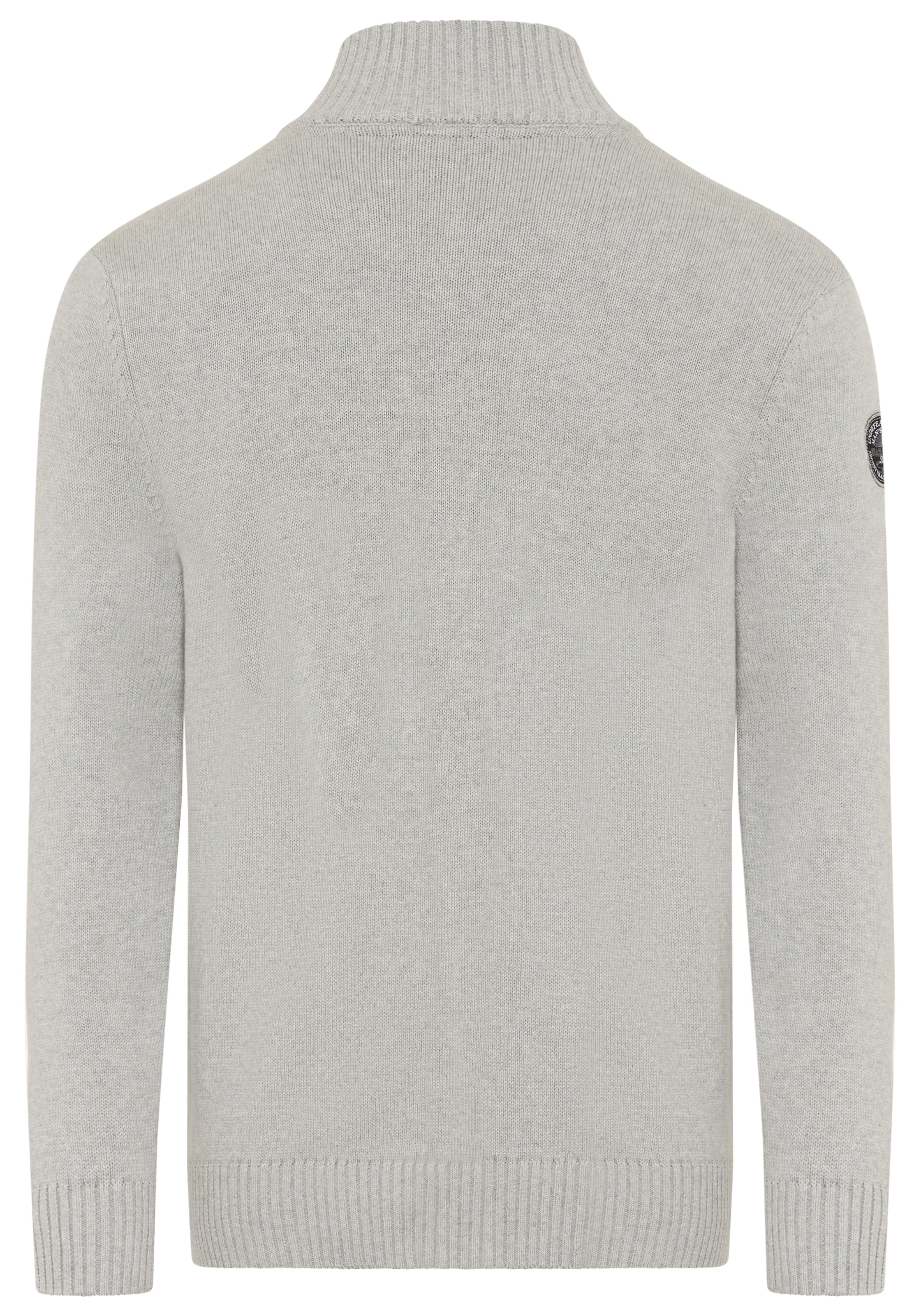 Man's World Strickjacke »Neue Kollektion! Highlight mit Tasche und Badge« casual Stil, mit Reißverschluss, Langarm, melierte Optik