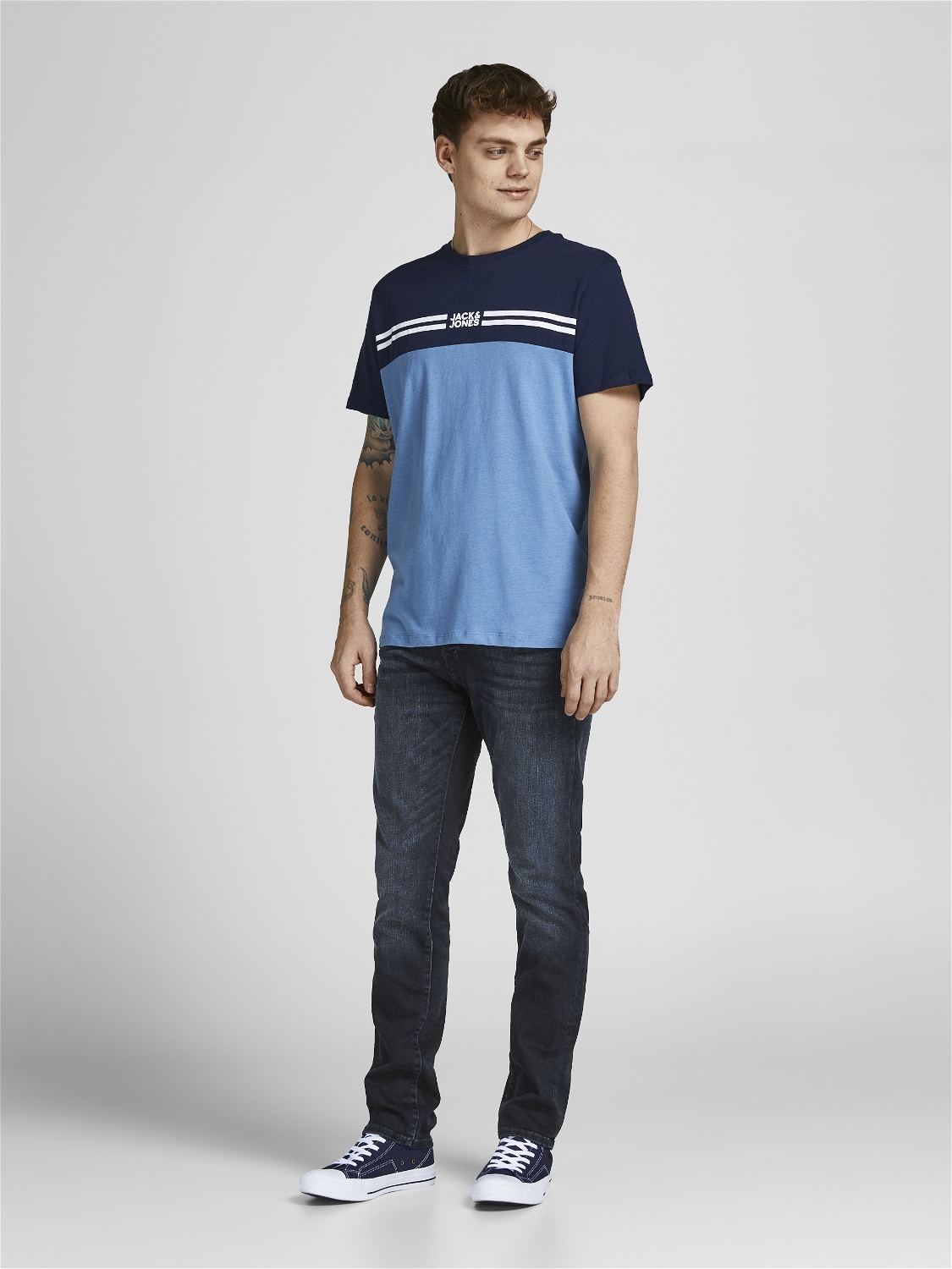 Jack & Jones Slim-fit-Jeans »JJIGLENN – Slim-Fit-Jeans mit niedriger Leibhöhe« Used, modisch, slim fit, Denim/Jeans