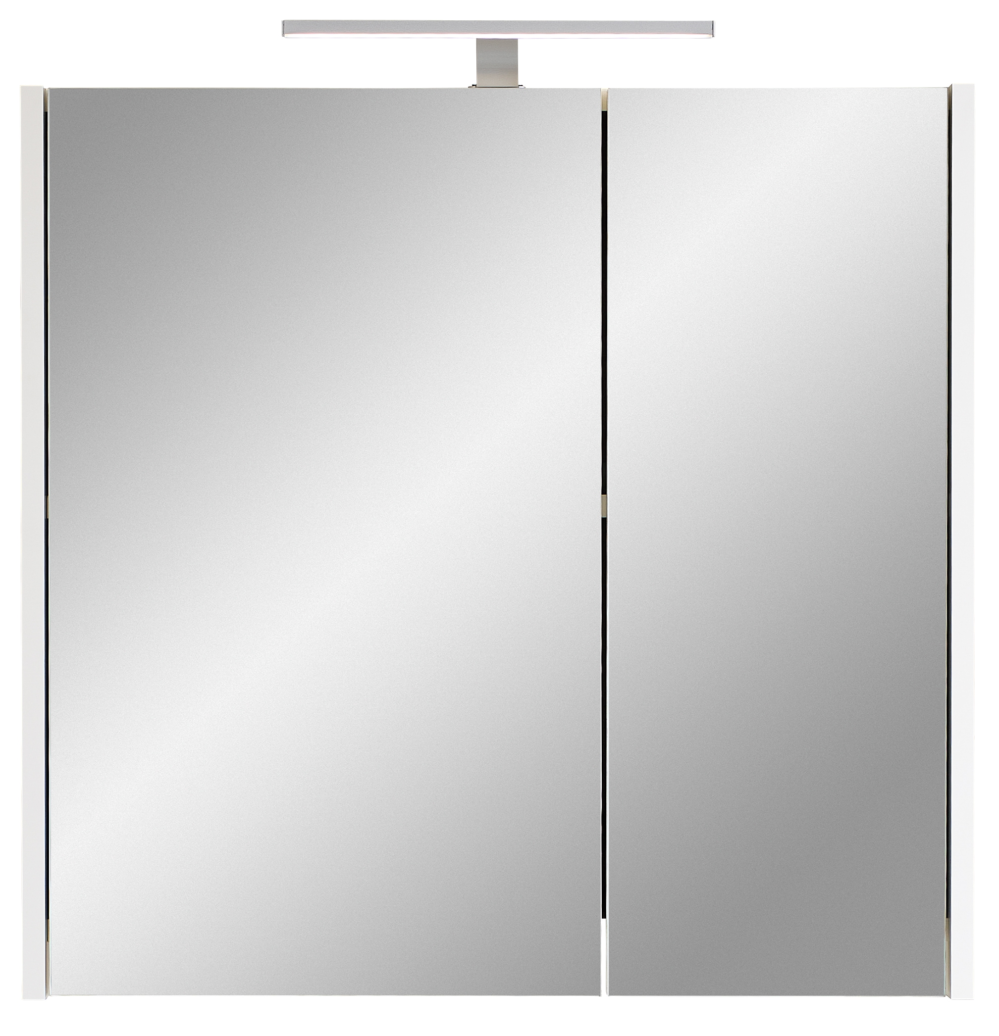 Saphir Badezimmerspiegelschrank »Spiegelschrank Quickset 100, 2 Türen, 67,2cm breit, LED-Aufsatzleuchte«, inkl. Schalter und Steckdose