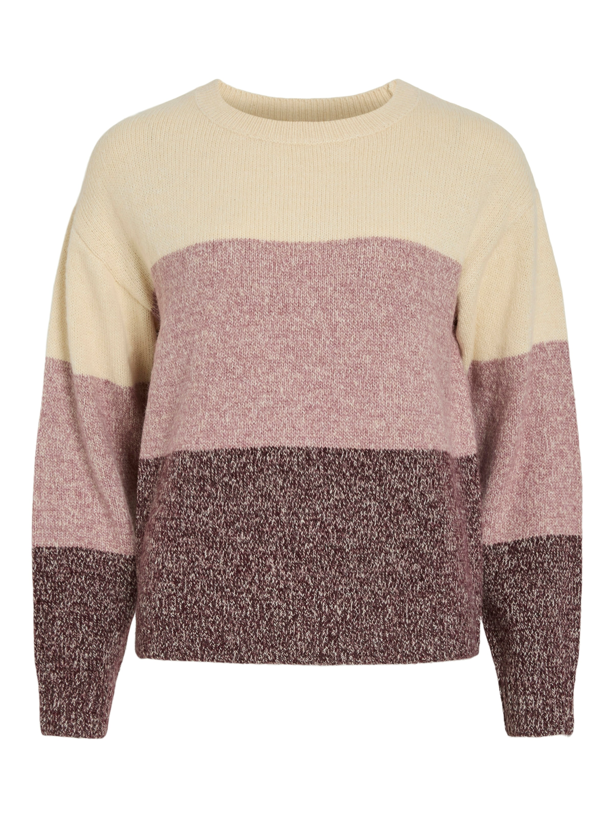 Vila Strickpullover »VISPOSA O-NECK L/S STRIPE KNIT TOP/PB« Materialmix,