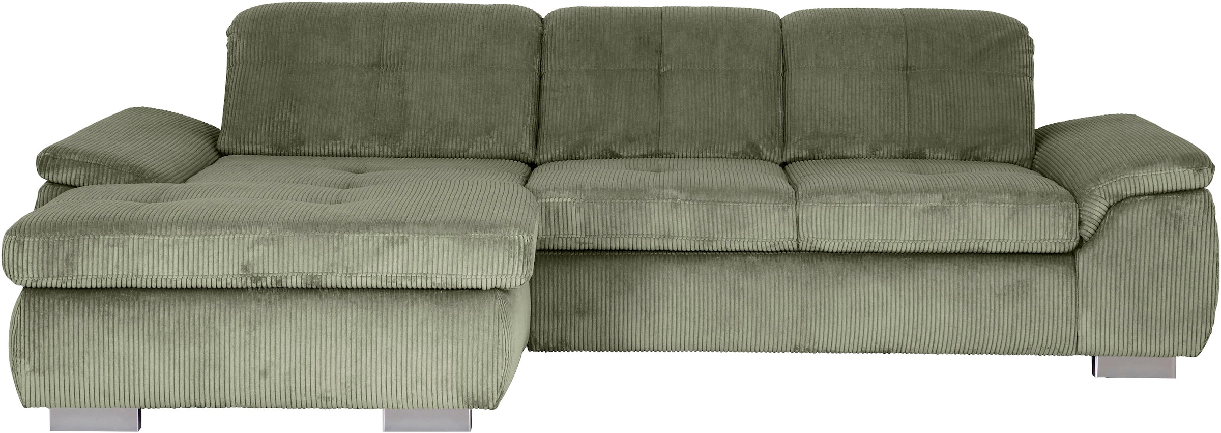 Die PlanBar Ecksofa »MP-IN16037 L-Form, Breite 289 cm, mit Kaltschaum-Polsterung« mit Sitztiefenverstellung & Zierkissen