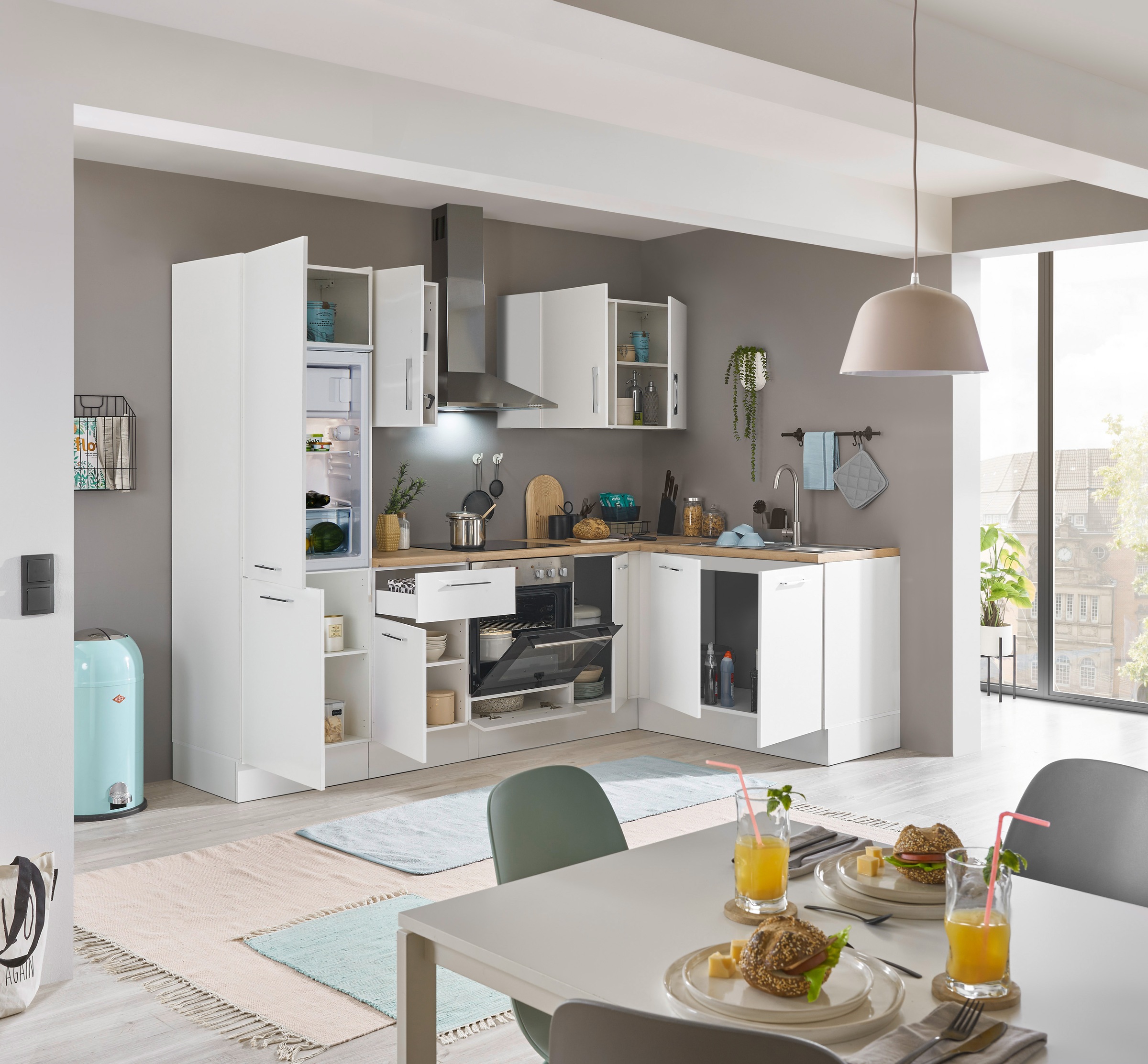 BASIC by Balculina Winkelküche »Turin« Stellbreite 270x175 cm, wahlweise mit E-Geräten