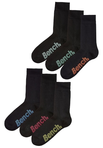 Socken, (Set, 6 Paar), mit verschiedenfarbigen Logos