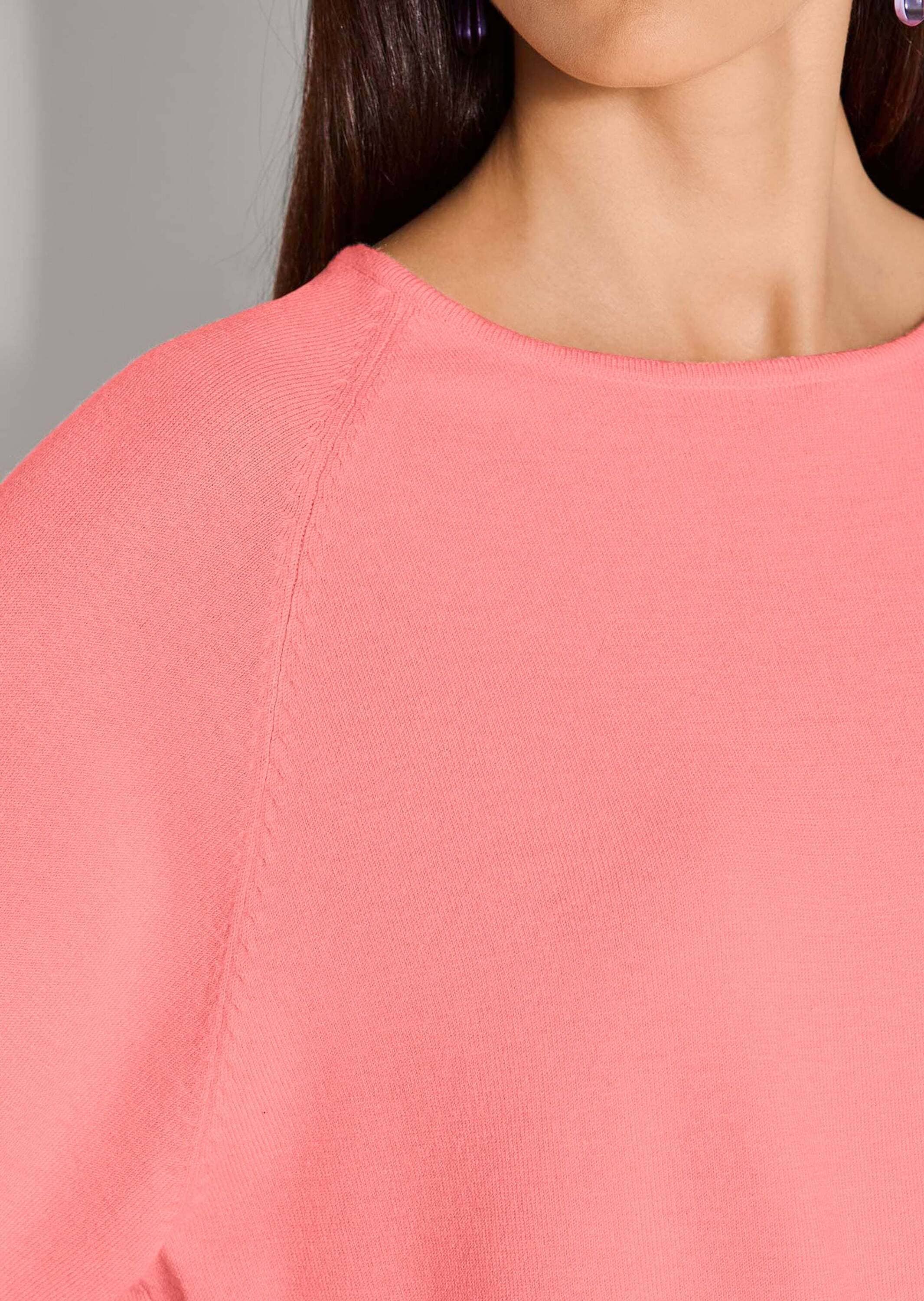 MADELEINE Longpullover »Pullover Basic Strickpullover mit Fledermausärmeln«