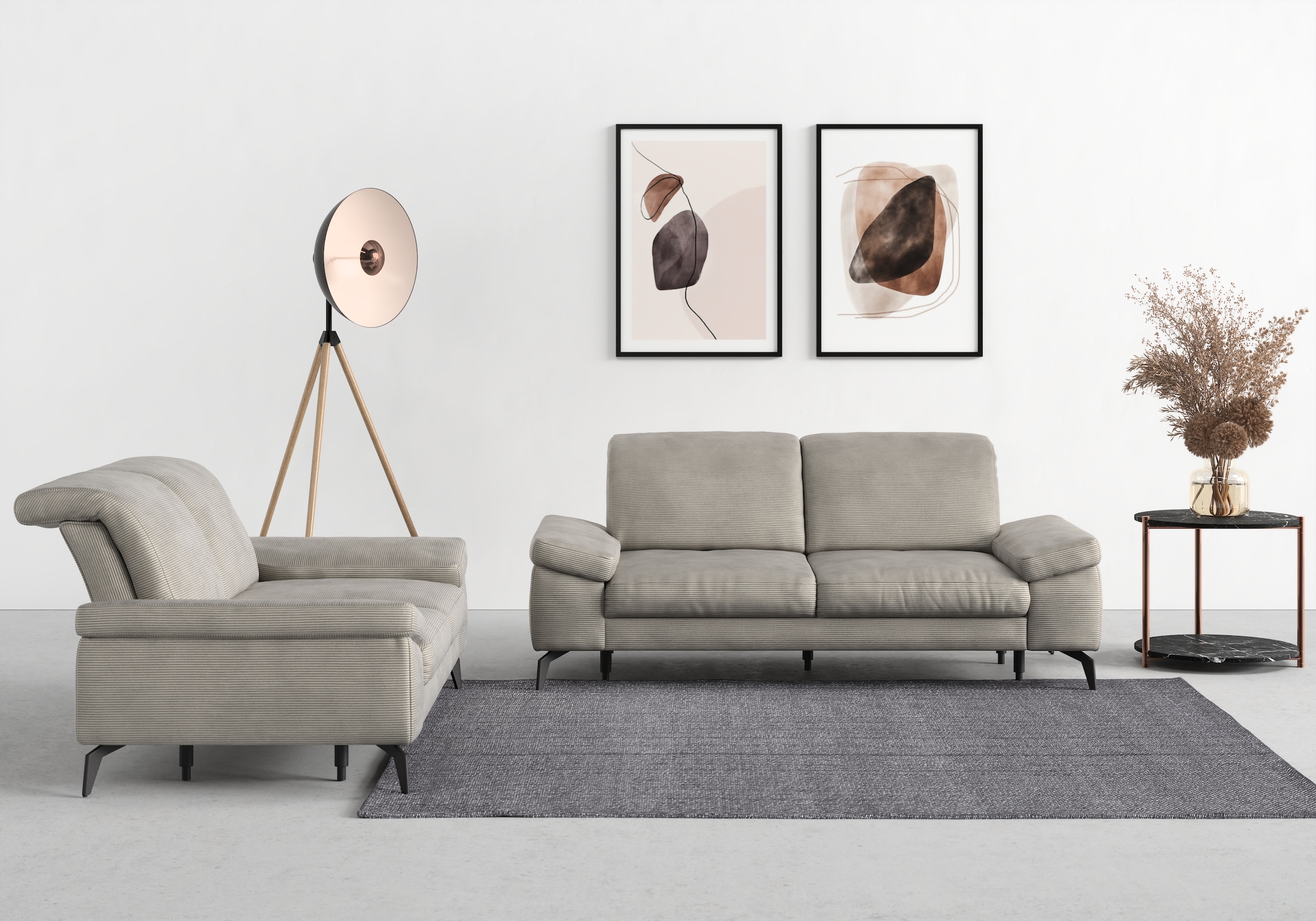 sit&more 2,5-Sitzer »Cabana«, Breite 211 cm, mit oder ohne Sitztiefen-, und Kopfteilfunktion