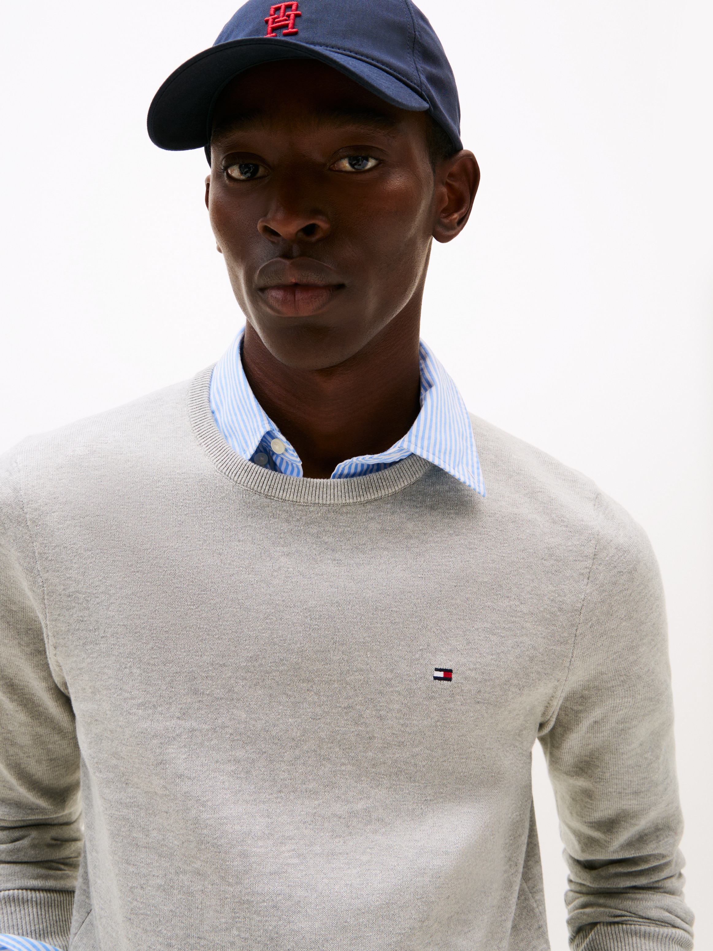 Tommy Hilfiger Rundhalspullover »ESSENTIAL COTTON« Crewneck Regular Fit Premium Mode