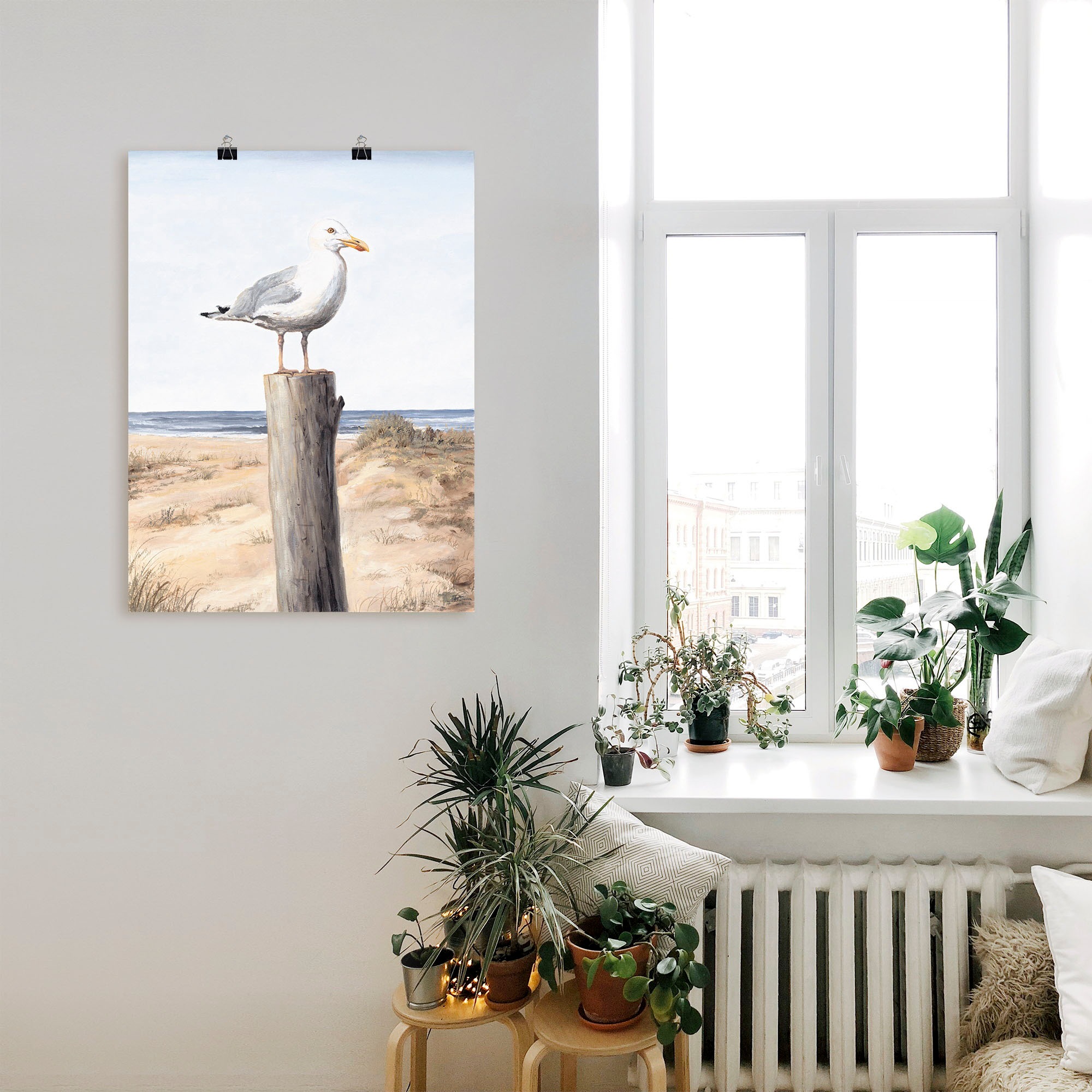 Artland Wandbild »Möwe«, Vögel, (1 St.), als Alubild, Outdoorbild, Leinwandbild, Poster, Wandaufkleber