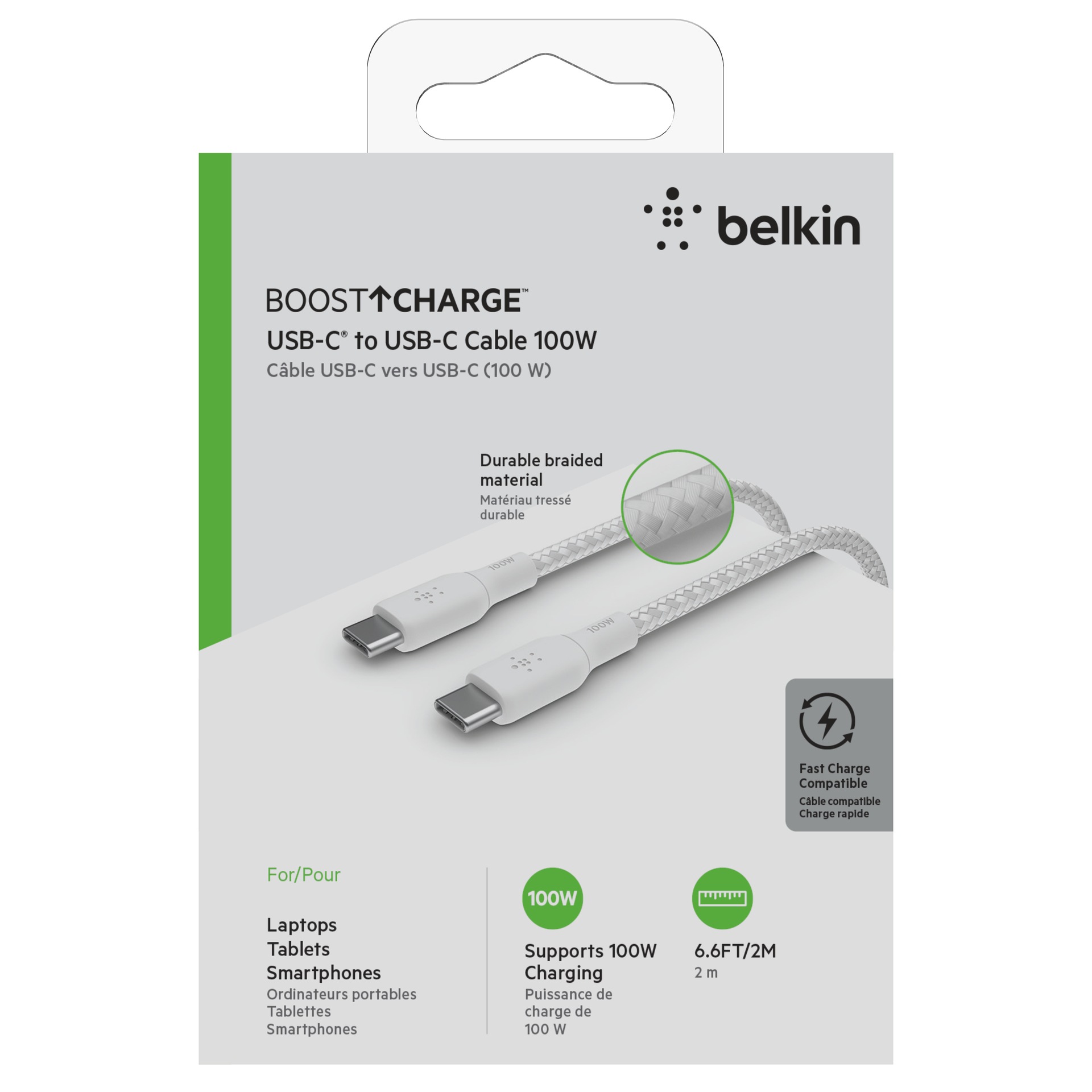 Belkin USB-Kabel »BOOST CHARGE USB-C/USB-C Kabel, bis 100 W, 2m«, USB Typ C-USB Typ C, 200 cm