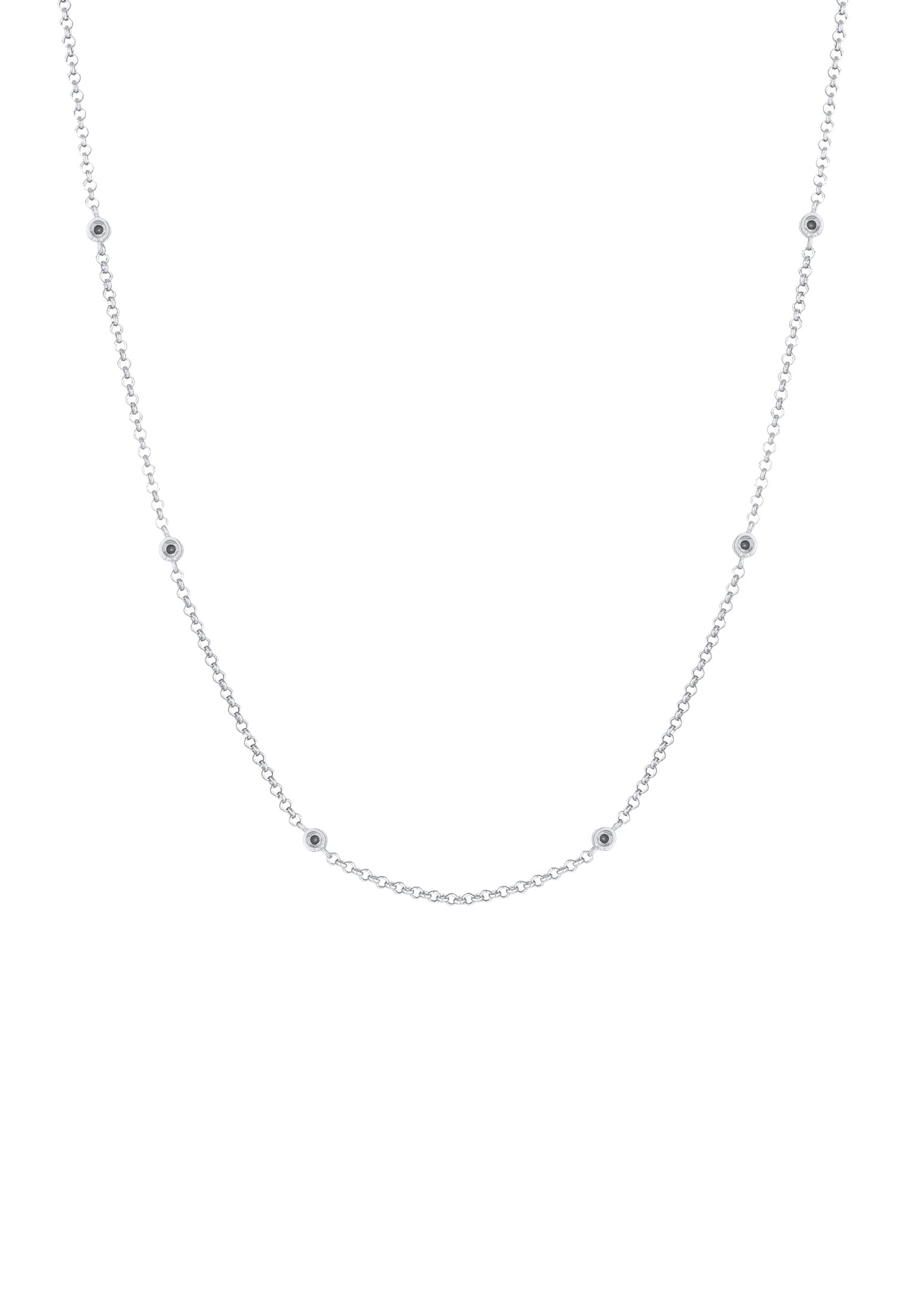 Elli Silberkette »Halskette Solitär Glamouröse Kristalle 925 Silber«