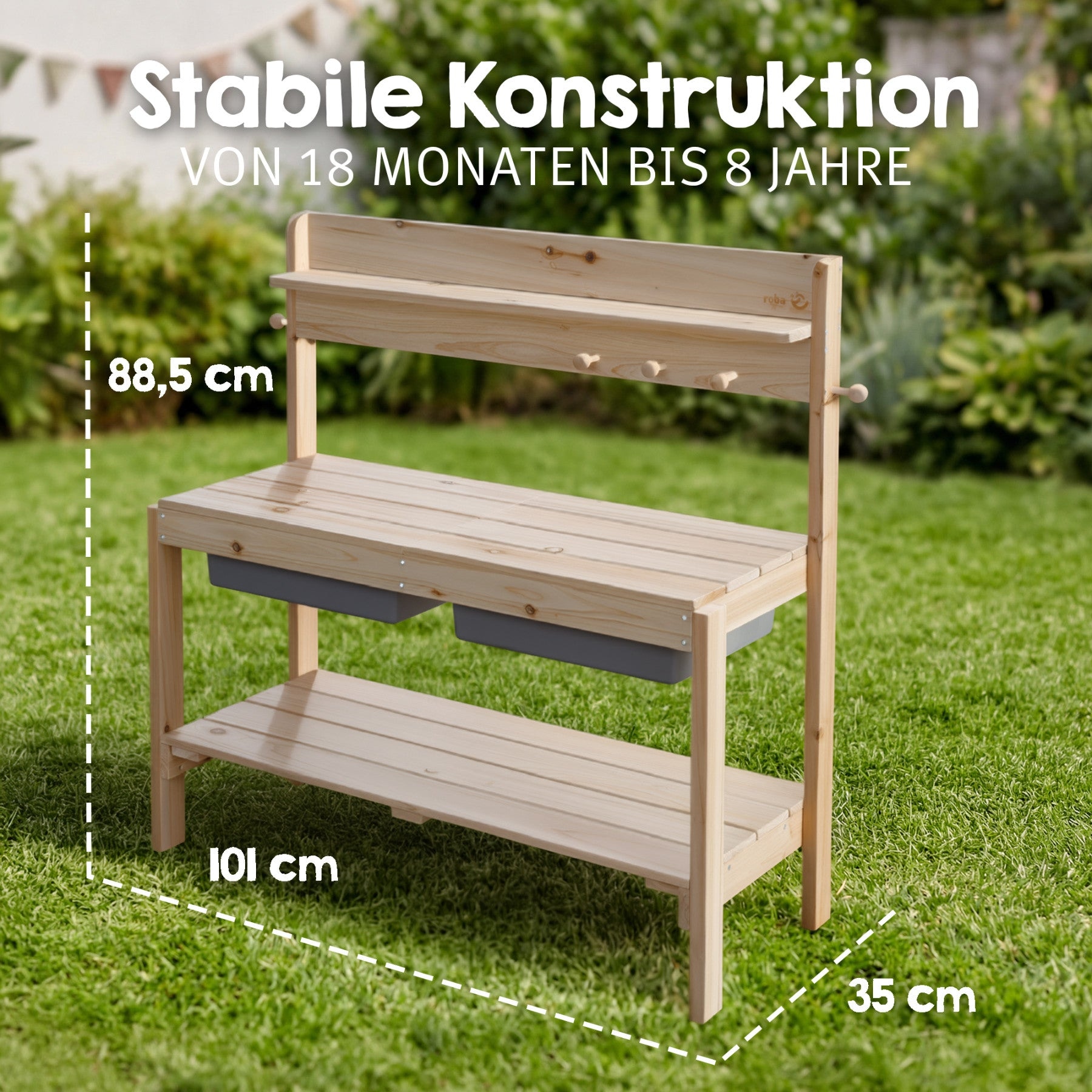 roba® Outdoor-Spielküche »Outdoor+ FUN mit Spielwanne«