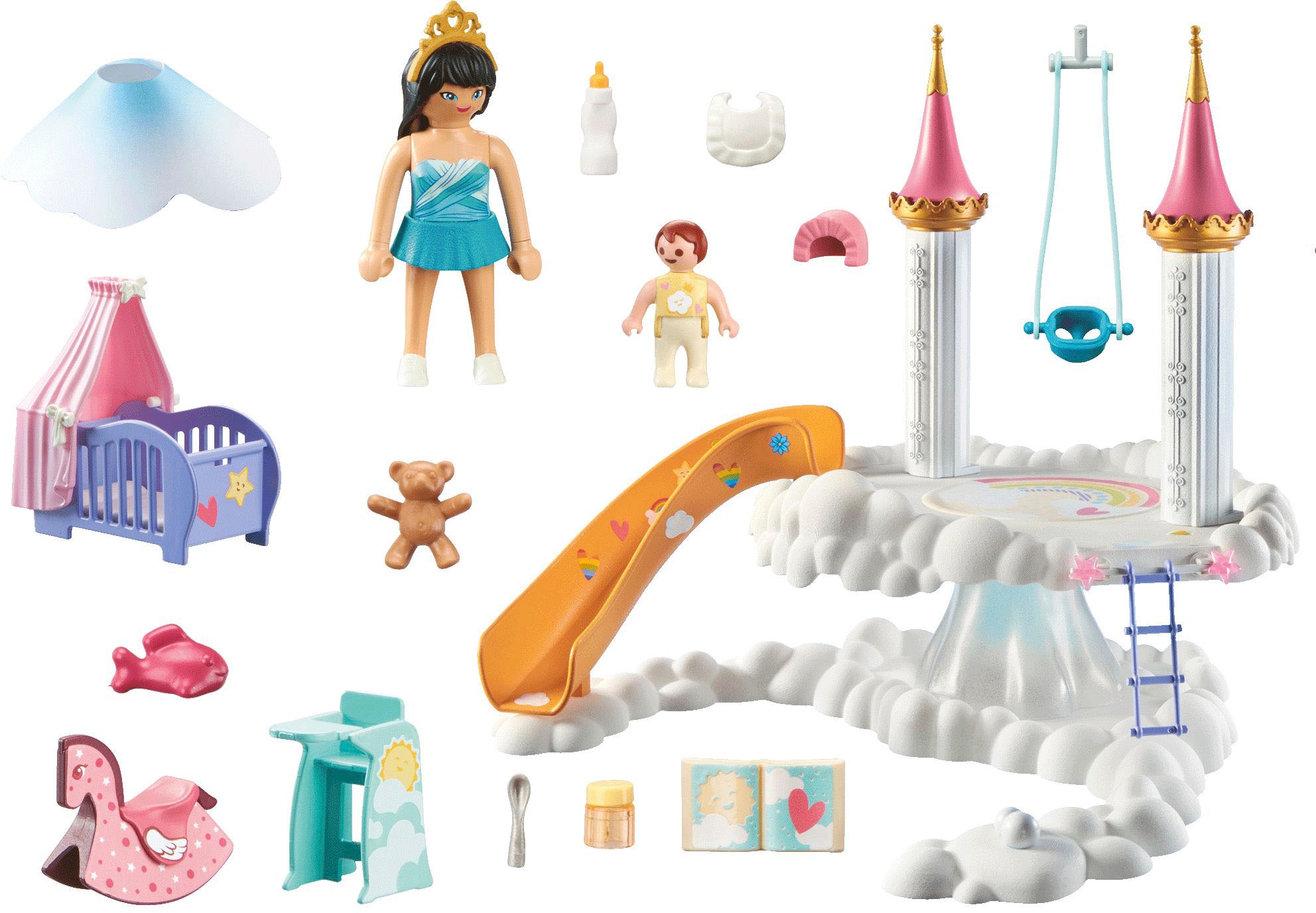 Playmobil® Konstruktions-Spielset »Himmlische Babywolke (71360), Princess Magic«, (63 St.), Made in Germany