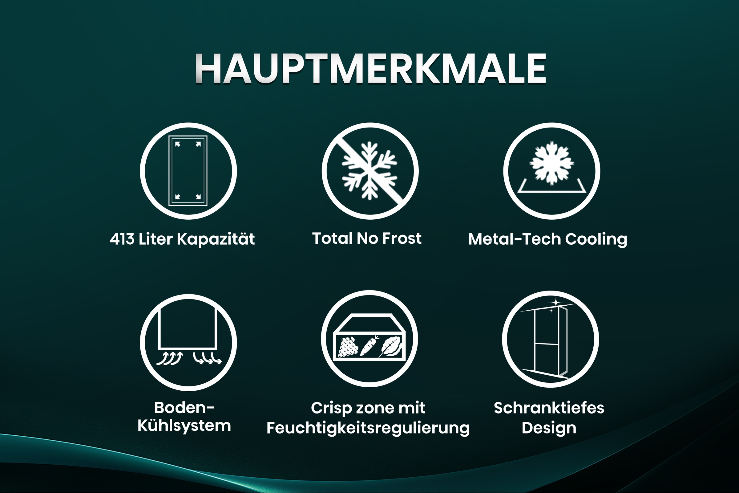 Hisense Kühl-/Gefrierkombination »RB5P410SACC« 203 cm hoch 59,5 cm breit BigVolume - 413 Liter Volumen