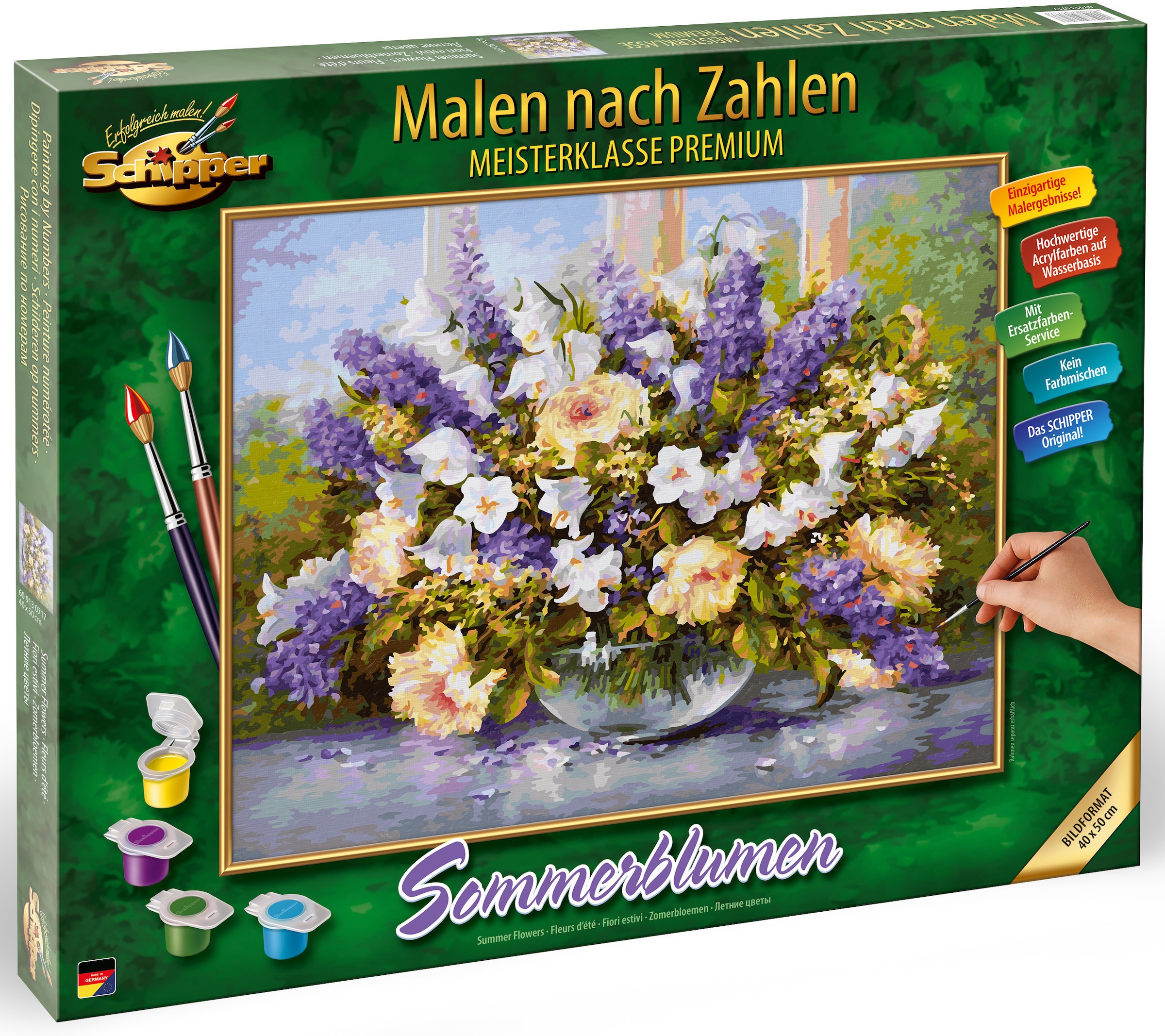 Schipper Malen nach Zahlen »Meisterklasse Premium - Sommerblumen«, Made in Germany