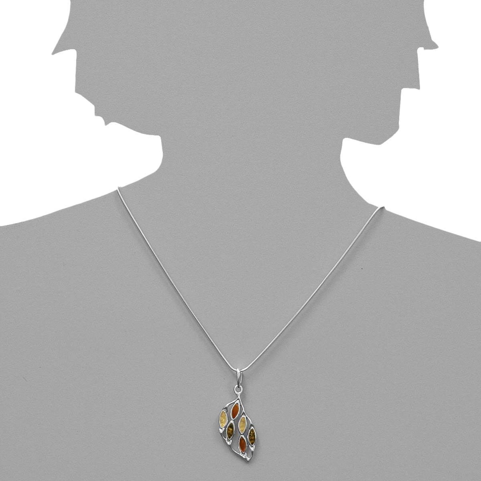 OSTSEE-SCHMUCK Kettenanhänger »- Inga - Silber 925/000 - Bernstein«