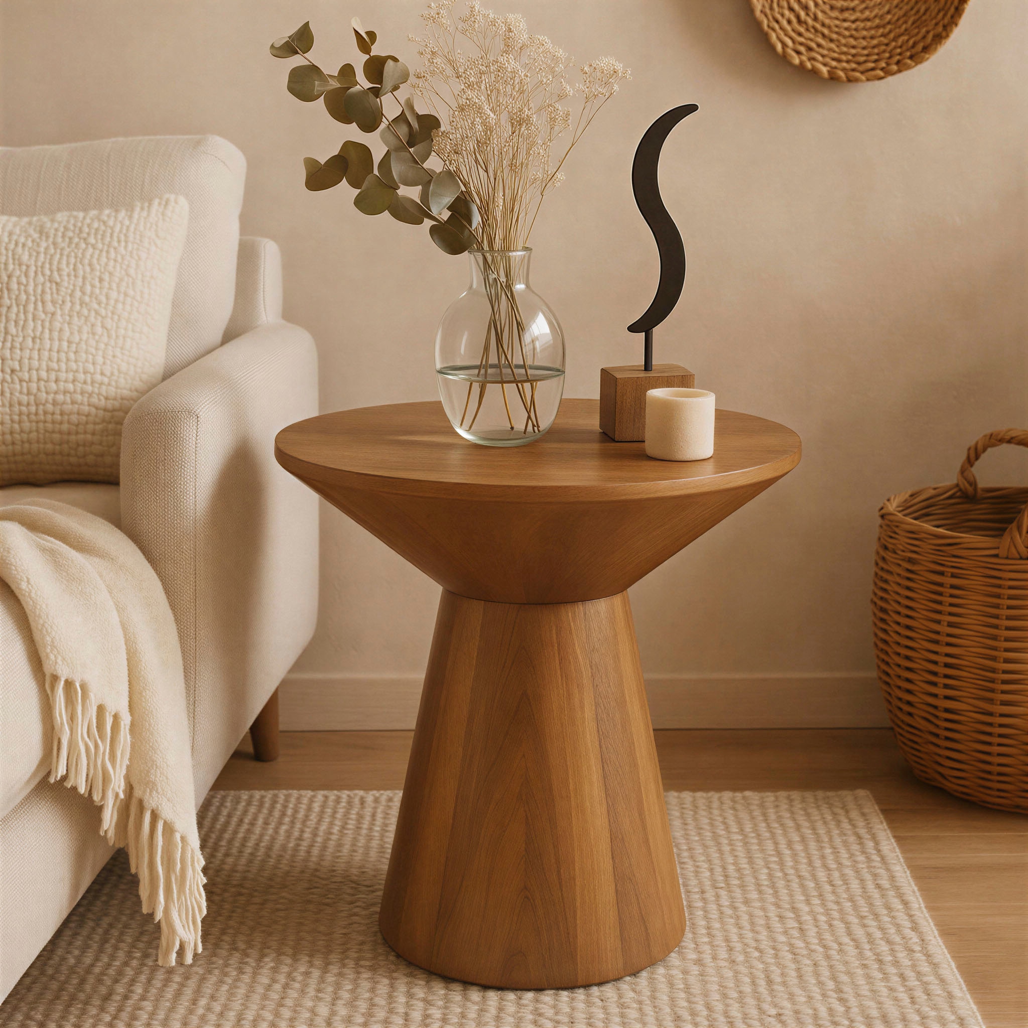 SIT Beistelltisch »MANGO NATURAL« mit rundem Sockelfuß