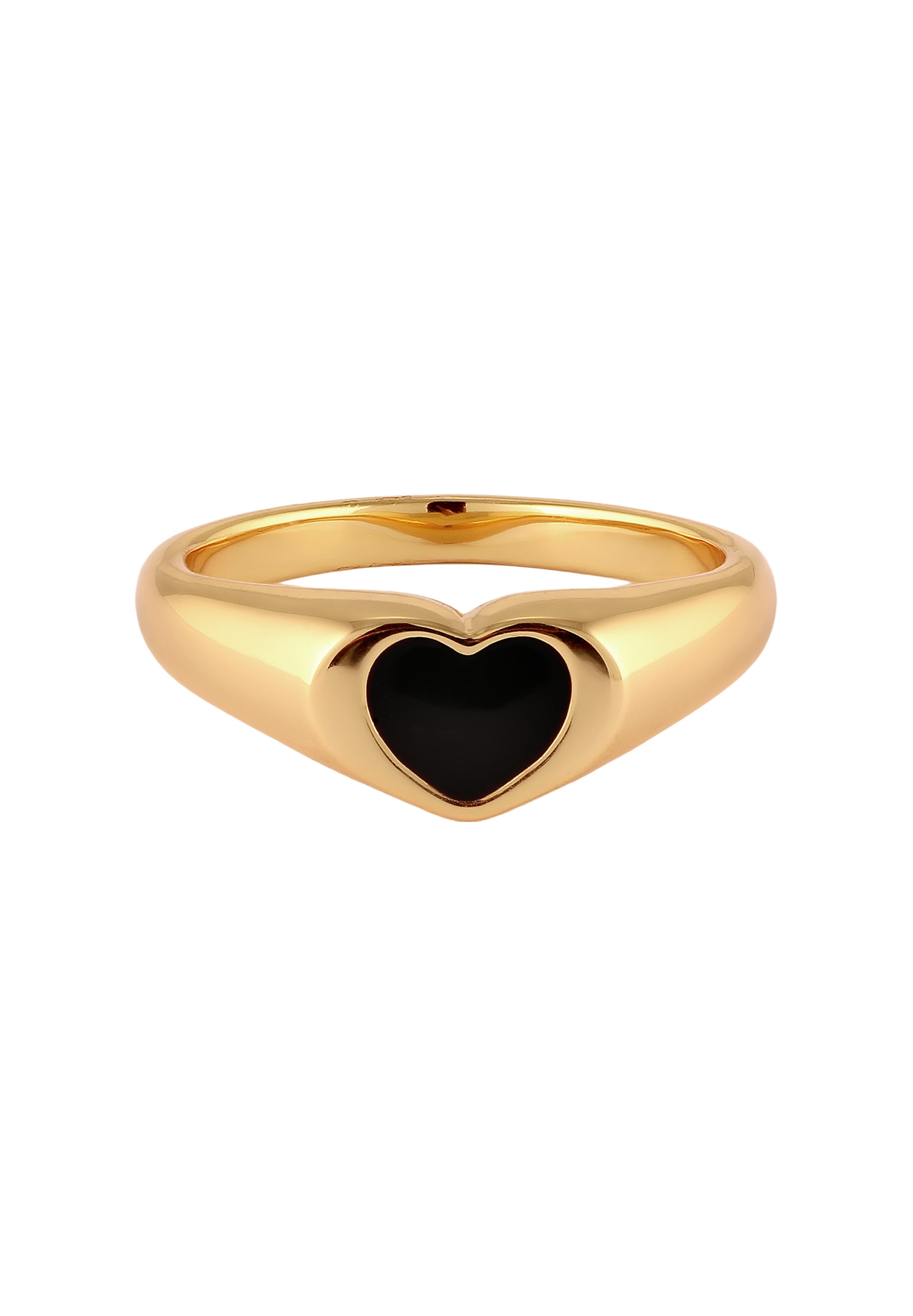 Elli Siegelring »Ring Siegelring Herz Goldfarben für Damen«