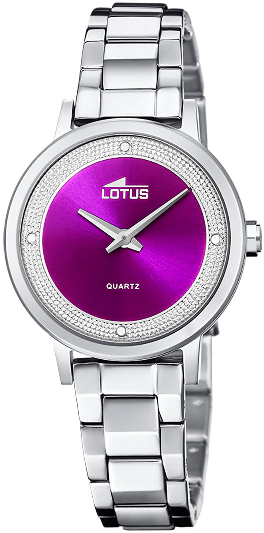 Lotus Quarzuhr, Armbanduhr, Damenuhr, Edelstahlarmband
