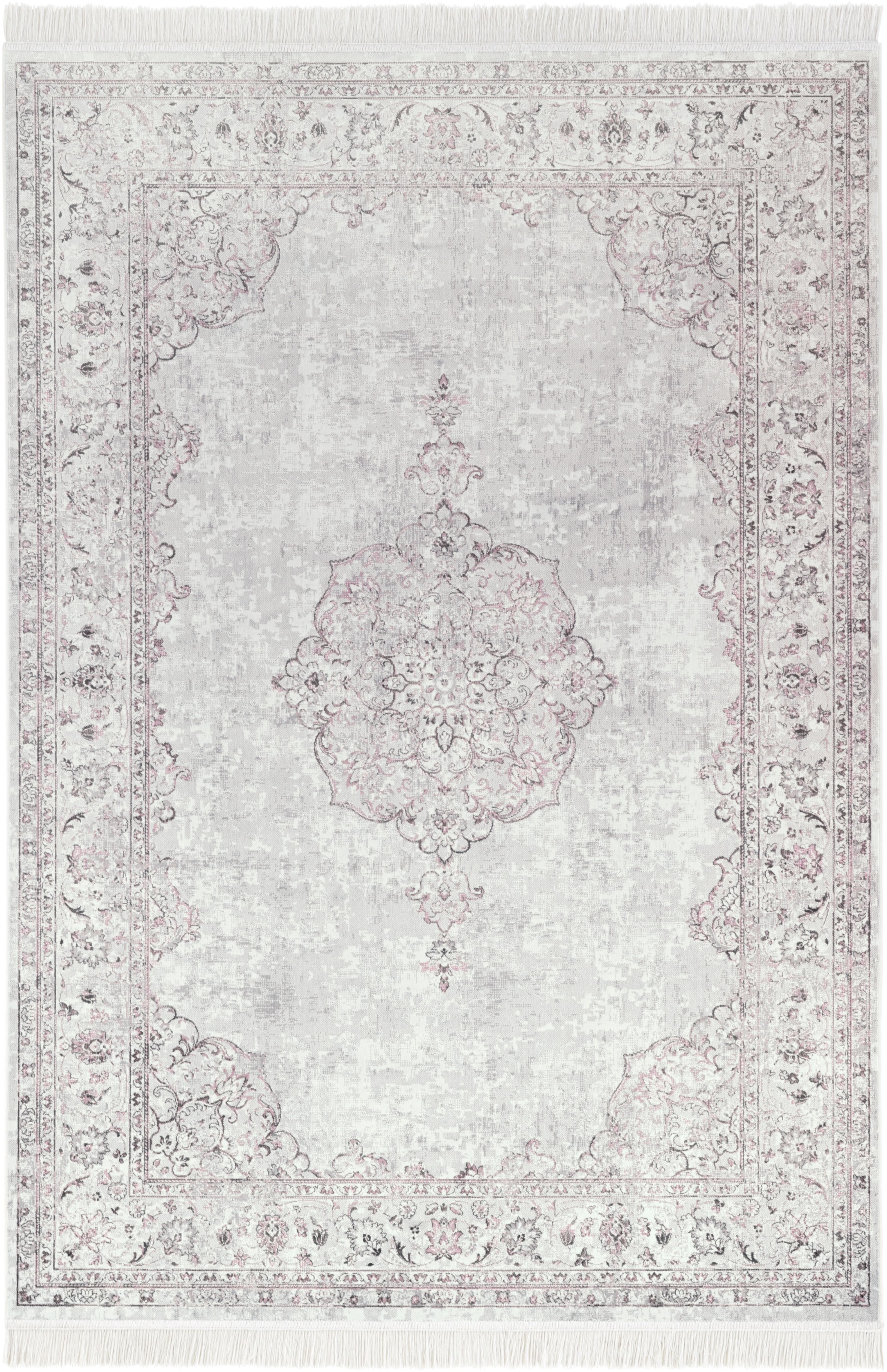 NOURISTAN Teppich »Orient Vintage Medaillon«, rechteckig, Orientalisch mit Fransen, Orient, Wohnzimmer, Schlafzimmer, Esszimmer