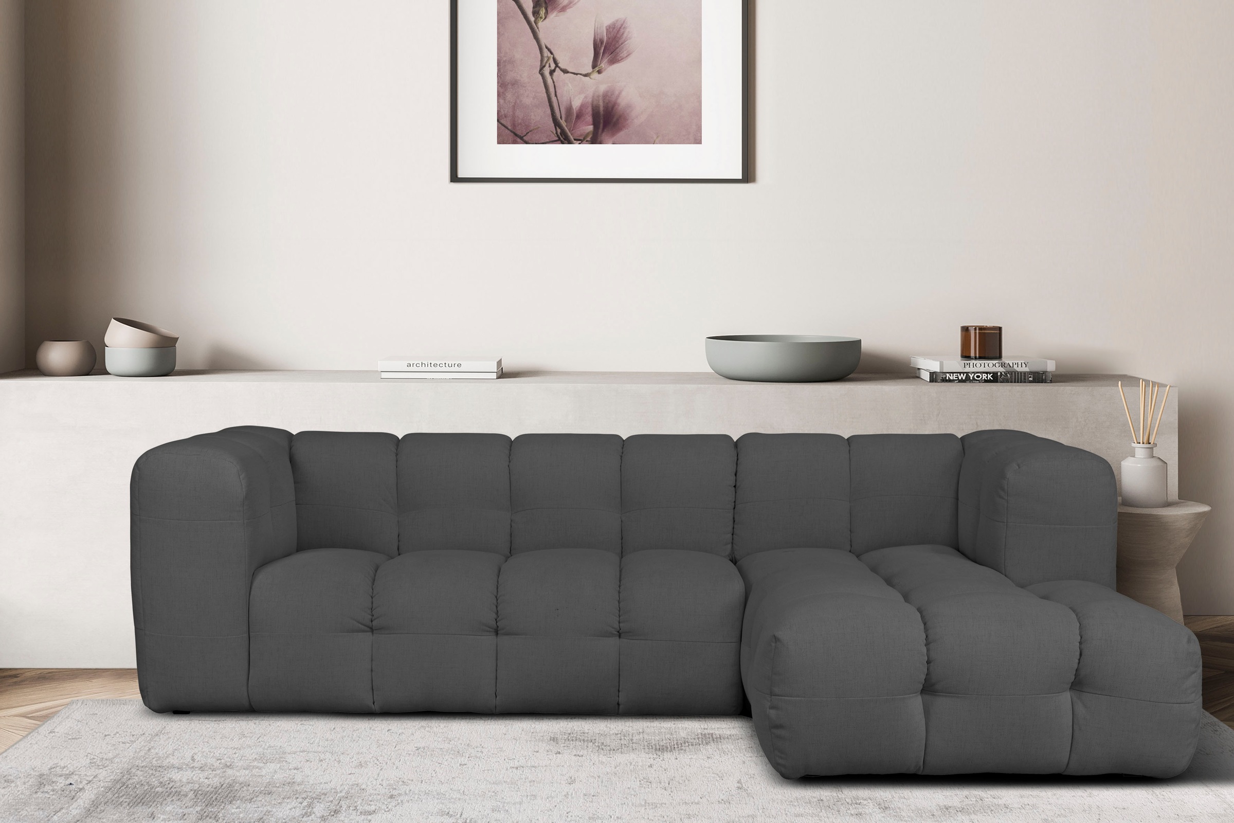 LeGer Home by Lena Gercke Ecksofa »TALISHA L-Form Designersofa, moderne Steppung, B/T/H: 276/178/75 cm«, aufwendig gepolstert, hoher Sitzkomfort