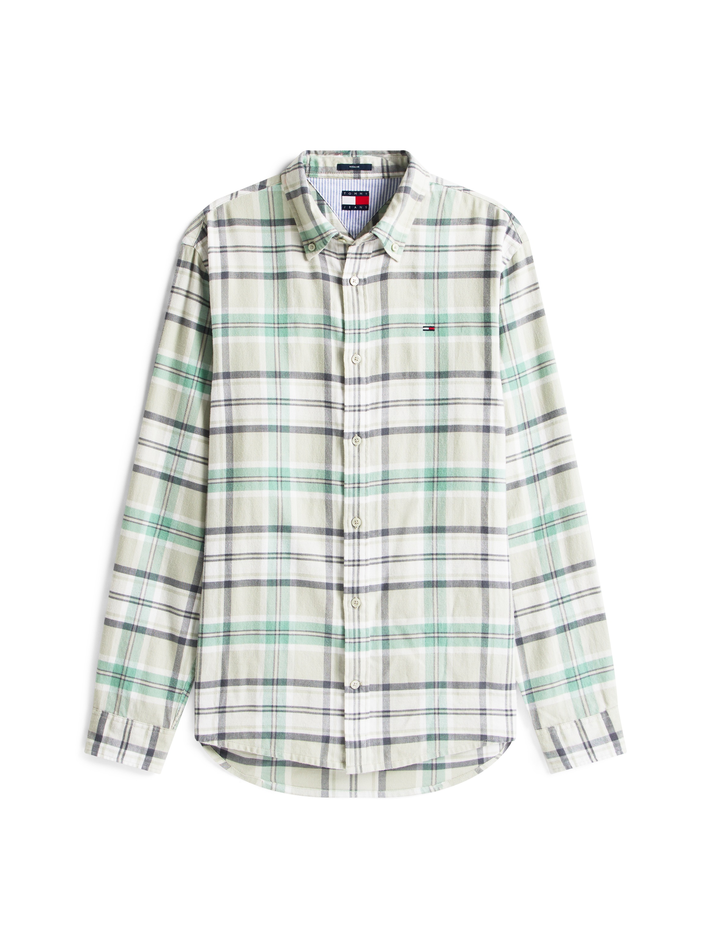 Tommy Jeans Flanellhemd »TJM REG FLANNEL CHECK SHIRT EXT«, kariert, regular fit, Langarmhemd, Button-down-Kragen