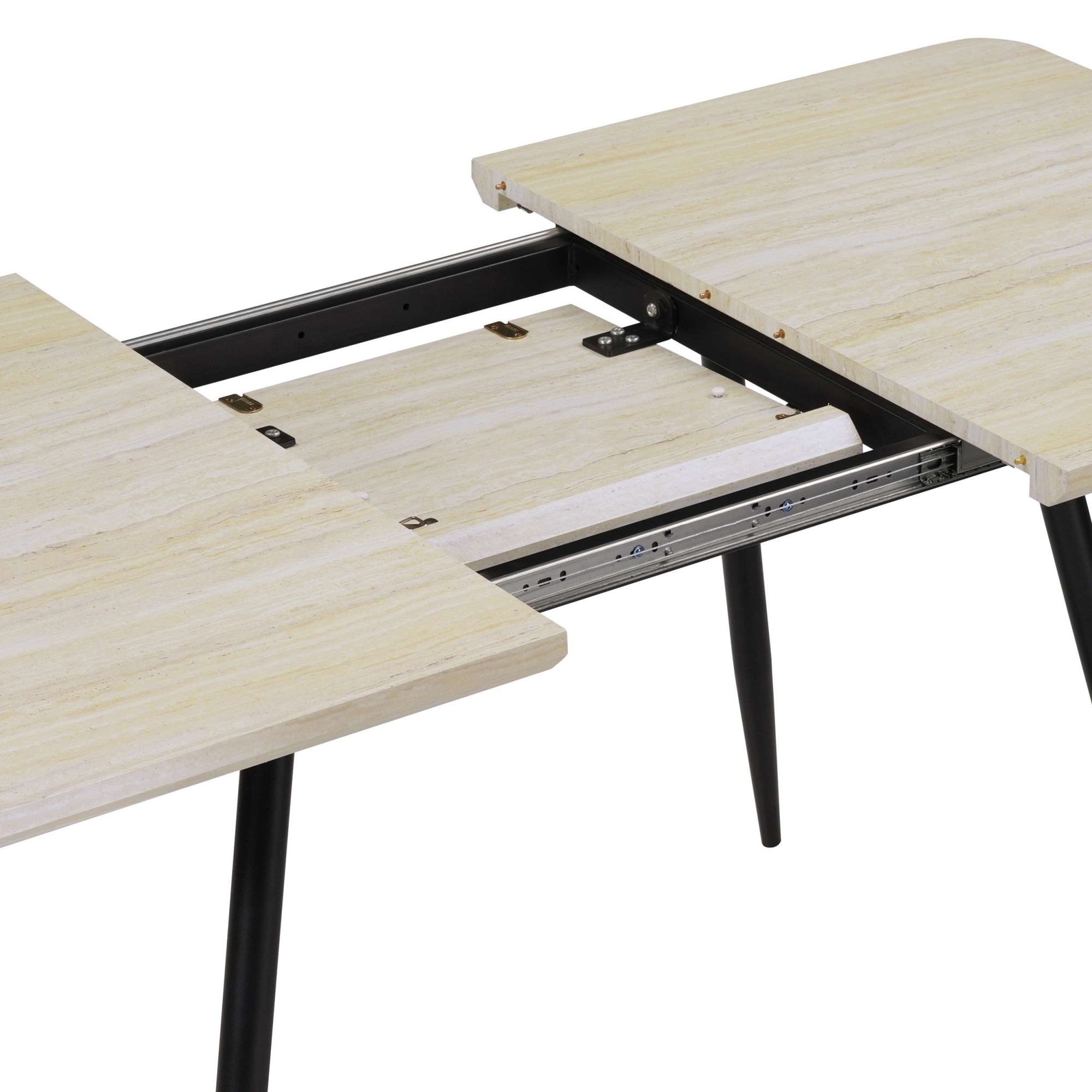 OTTO home Esstisch »Ombrone« ausziehbar 120-160 cm, Synchronauszug, inkl Einlegeplatte, Breite 80cm