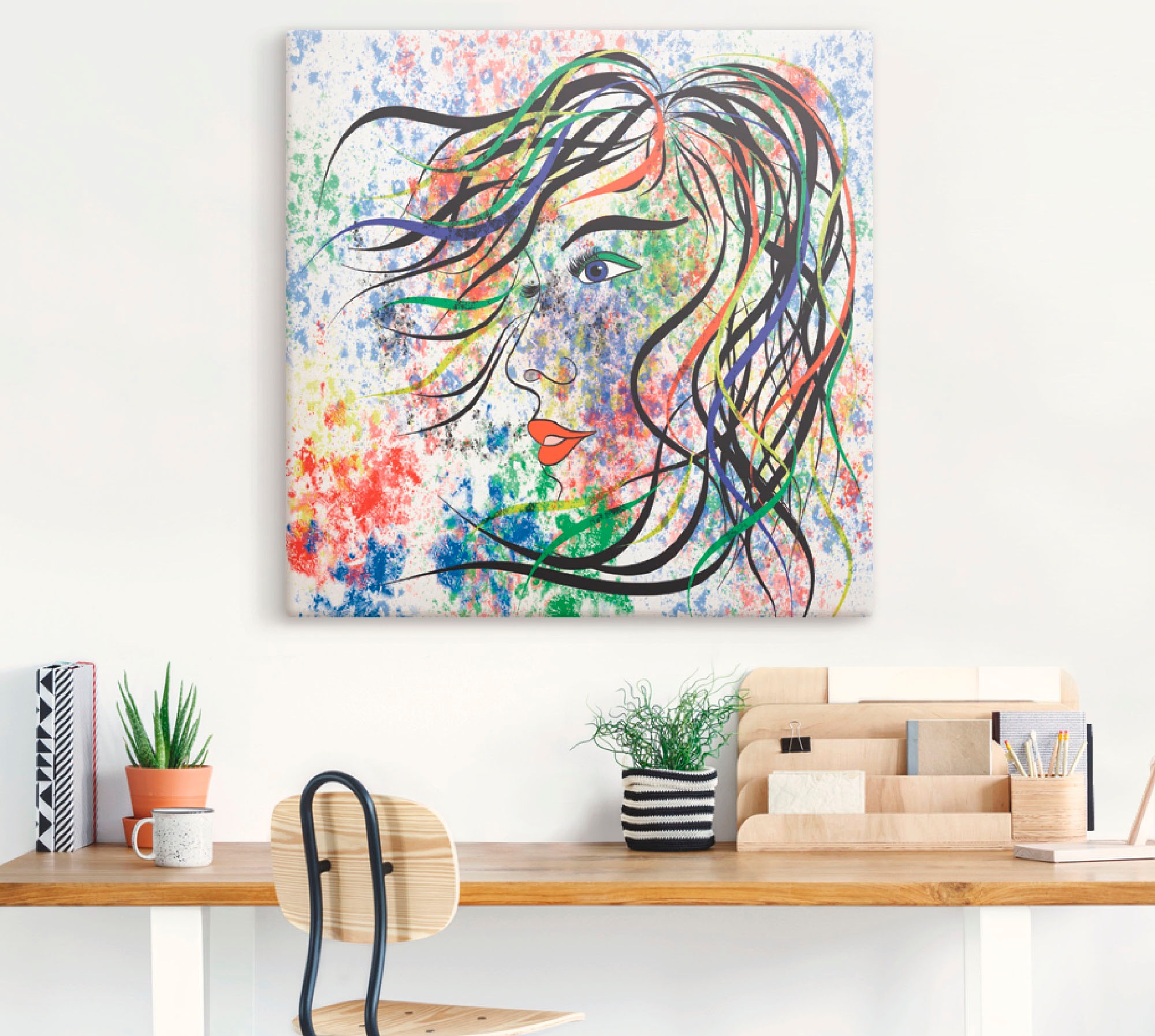 Artland Wandbild »Modern Porträt«, Frau, (1 St.), als Alubild, Outdoorbild, Leinwandbild, Poster in verschied. Größen