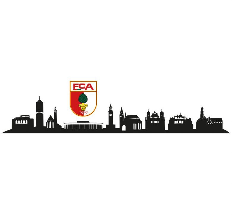 Wall-Art Wandtattoo »FC Augsburg Skyline mit Logo«, (1 St.)