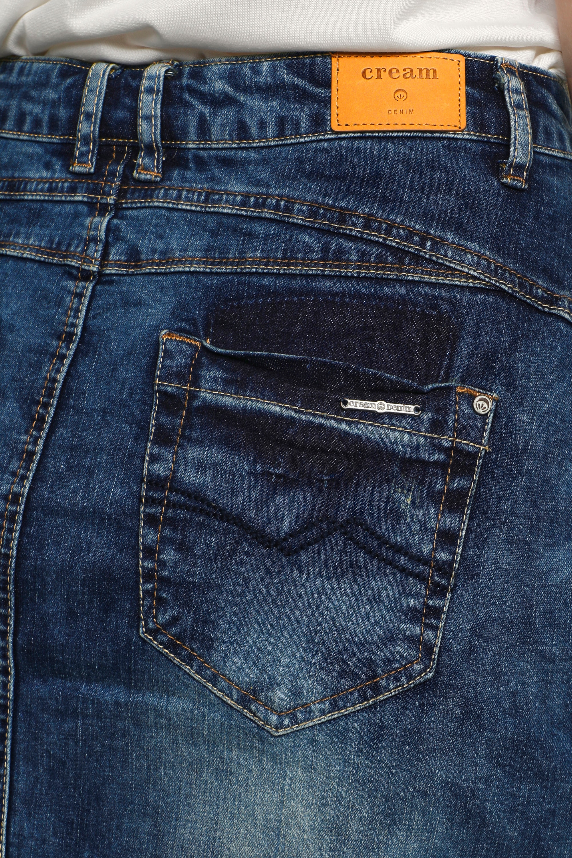 Cream Midirock »Rock Patched«