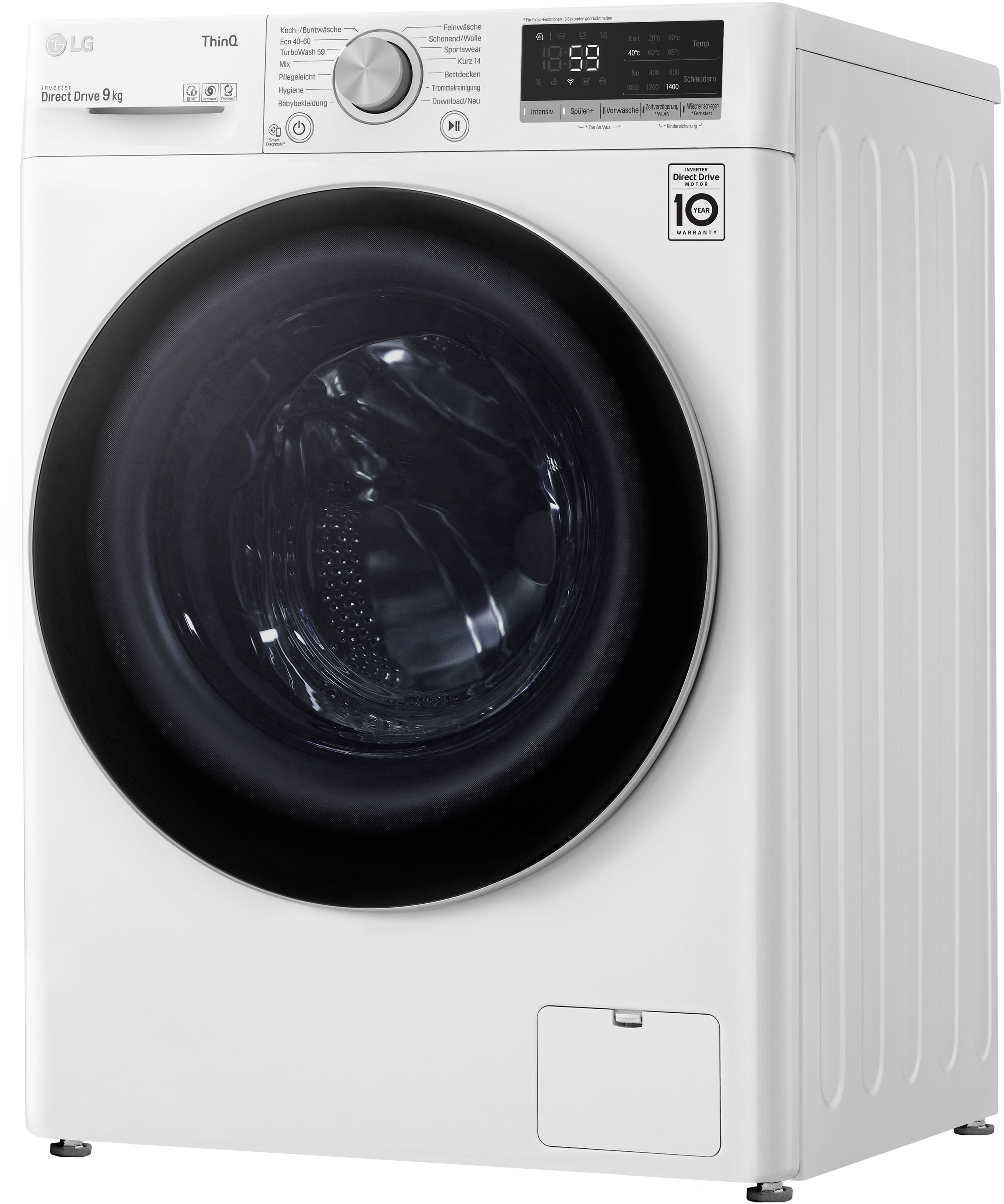 LG Waschmaschine »F4WV409S1B«, F4WV409S1B, 9 kg, 1400 U/min, ThinQ®-Technologie