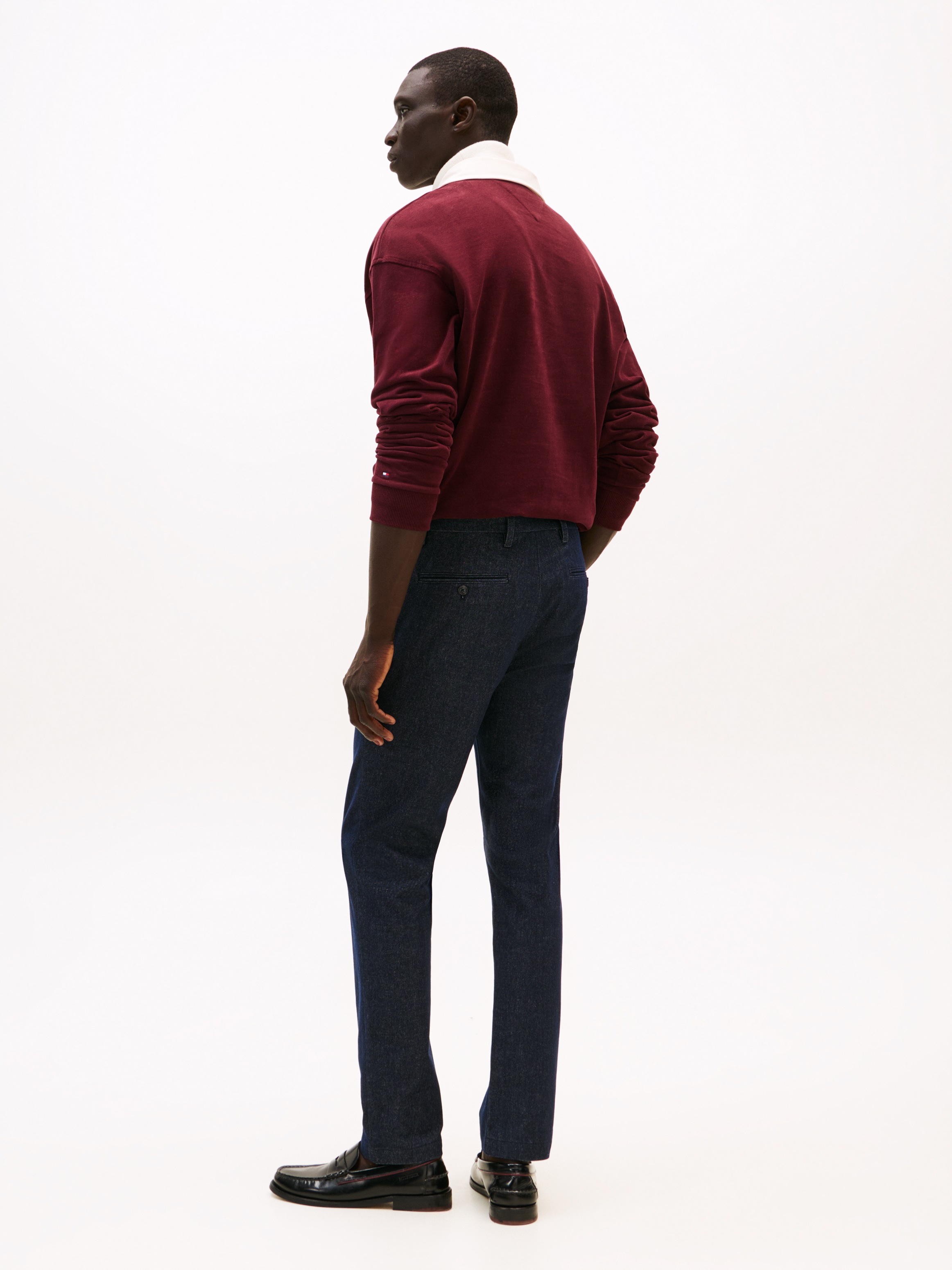 Tommy Hilfiger Chinohose »BLEECKER BRUSHED MARL«, Slim Fit, gebürstete Melangeoptik, Baumwollmischung
