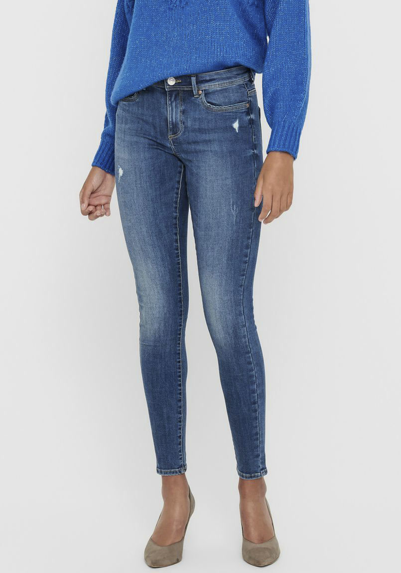 Skinny-fit-Jeans »ONLWAUW«, mit leichten Destroyed Effekten