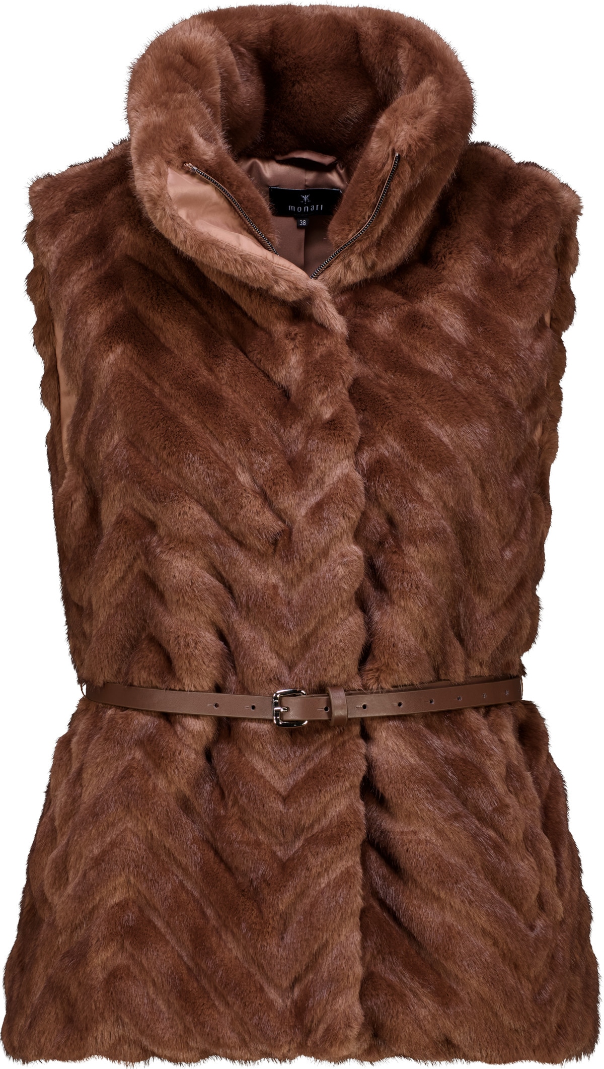 Monari Fellimitatweste »Weste fake fur« Regular fit mit Stehkragen