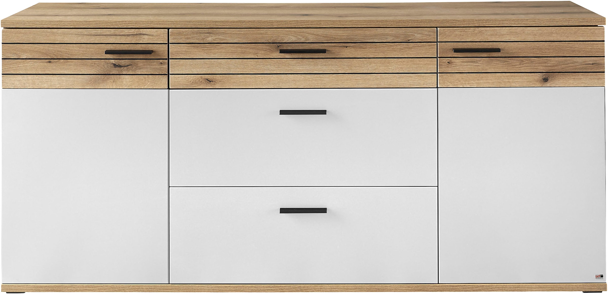 set one by Musterring Sideboard »Quincy« 1 Stk. tlg. Viel Stauraum, in Anthrazit oder Lichtgrau erhältlich, 180 cm breit