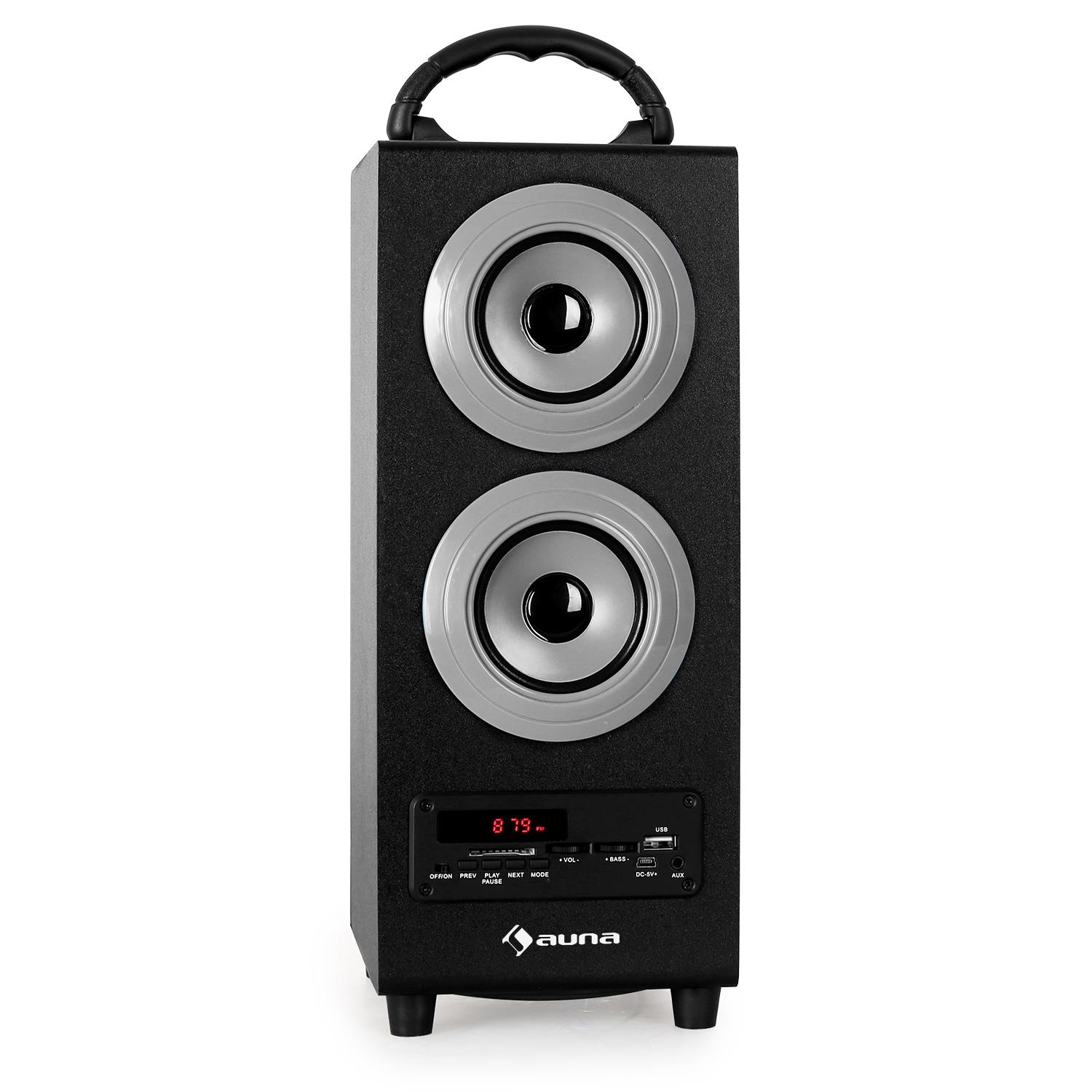 Auna Bluetooth Lautsprecher Radio USB SD AUX UKW/MW MP3 Akkubetrieb