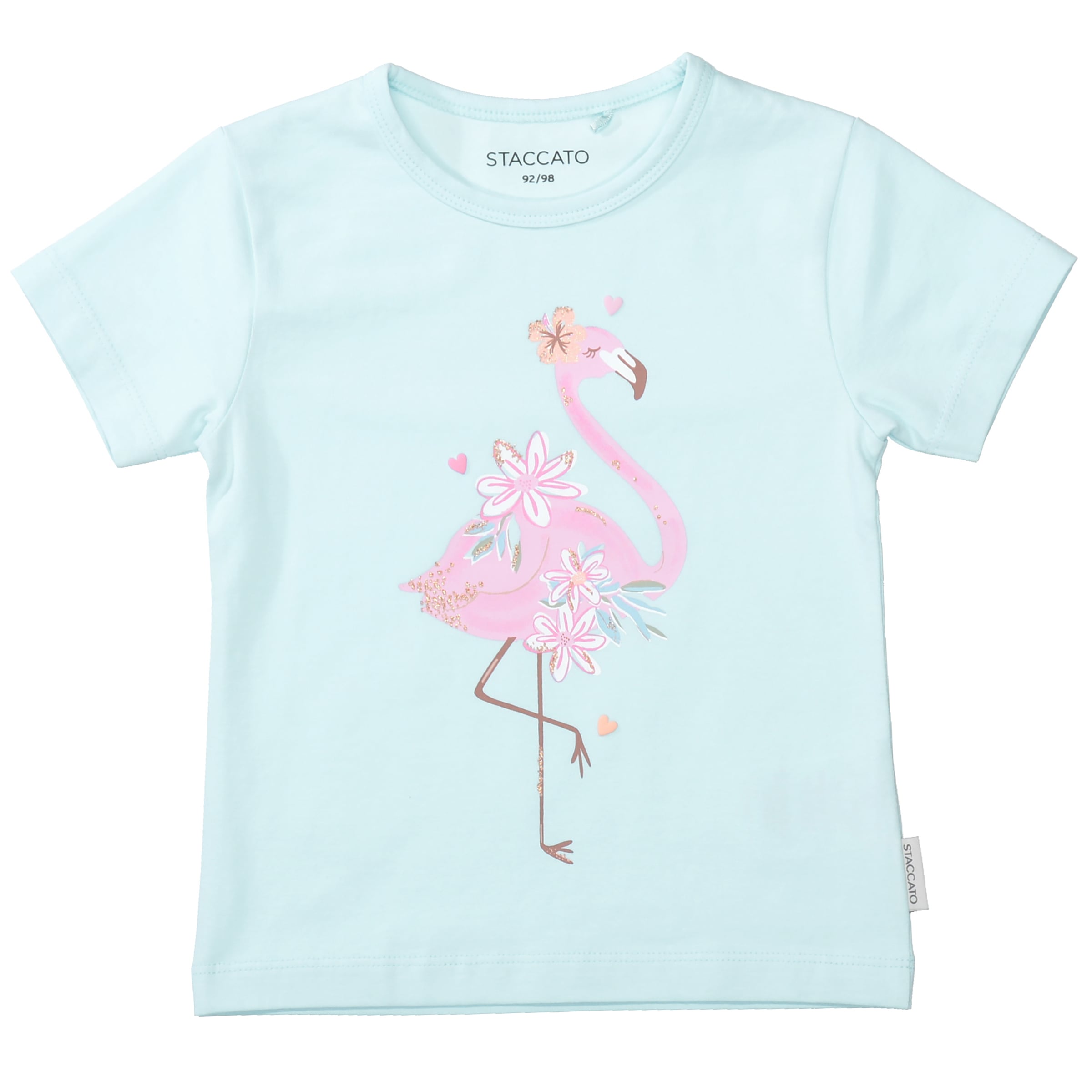 STACCATO T-Shirt 2 tlg. 2er Pack mit Flamingo-Motiven, Allover-Druck, für Girls