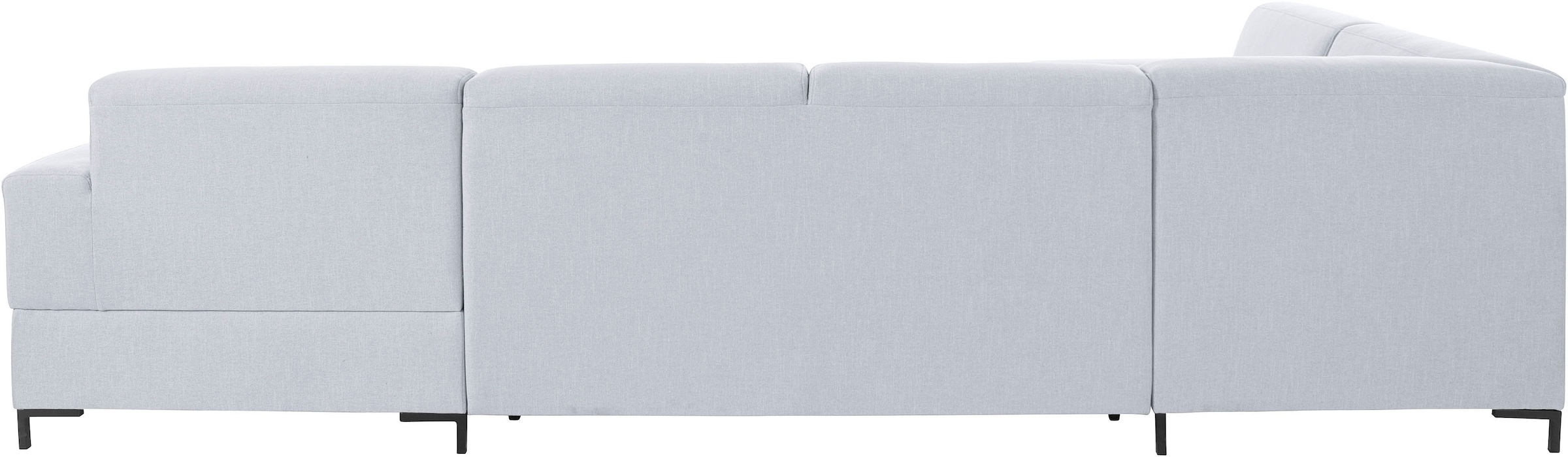 OTTO products Wohnlandschaft »Grazzo, aktuelle Steppung im Sitz, viel Platz, zeitlos, U-Form«, hochwertige Stoffe aus recyceltem Material, Steppung im Sitzbereich
