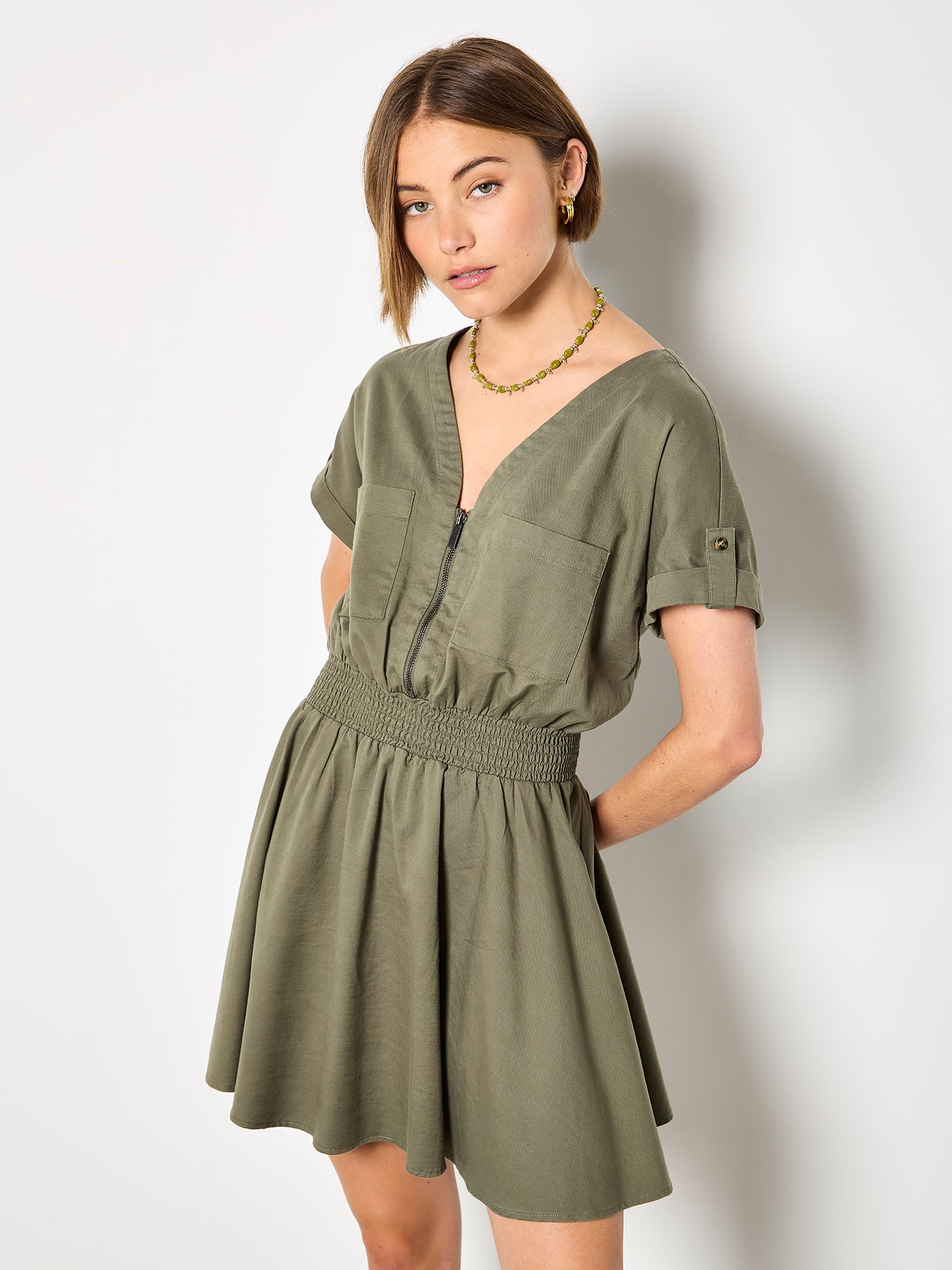 Apricot Minikleid »Minikleid« mit Reißverschlussdetail