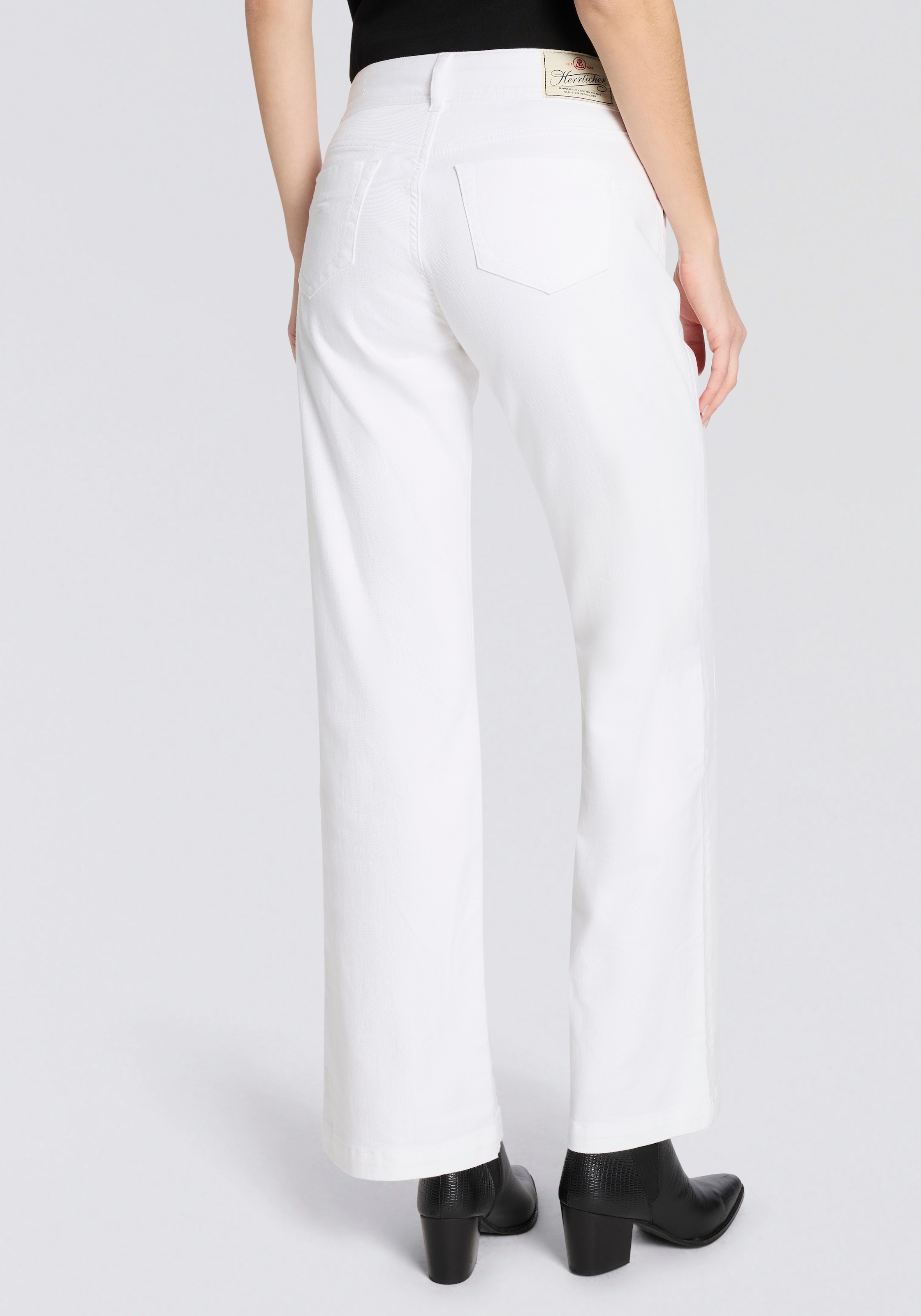 Herrlicher 5-Pocket-Jeans »Edna Denim White Stretch« im Flared Fit