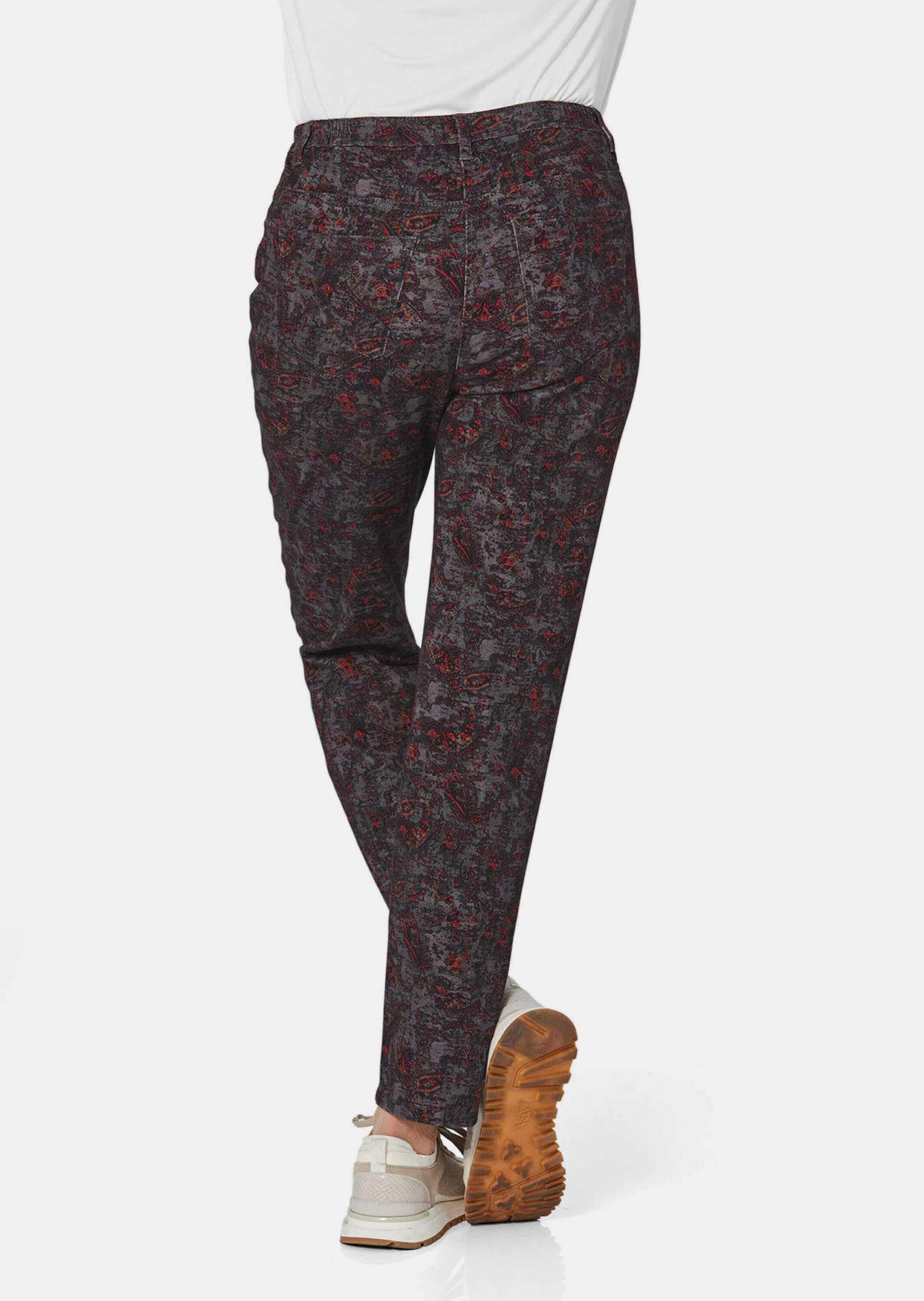 GOLDNER 2-in-1-Hose »Kurzgröße Druckhose CARLA mit Paisley-Muster«