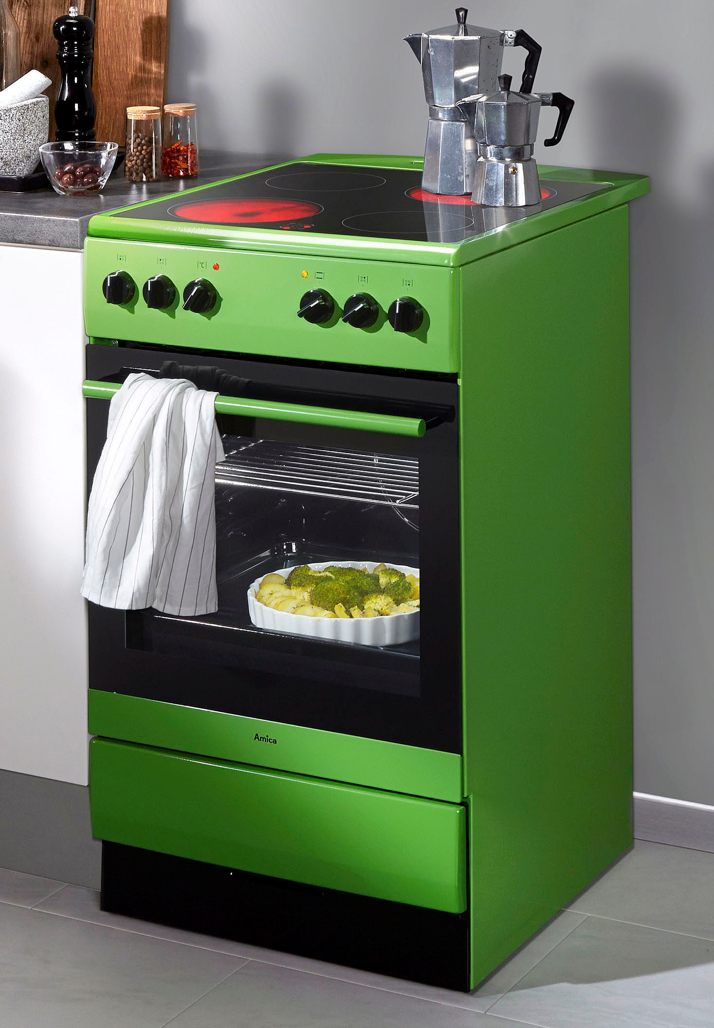 Amica Elektro-Standherd »SHC 11508 G«, SHC 11508 G, Steam Clean