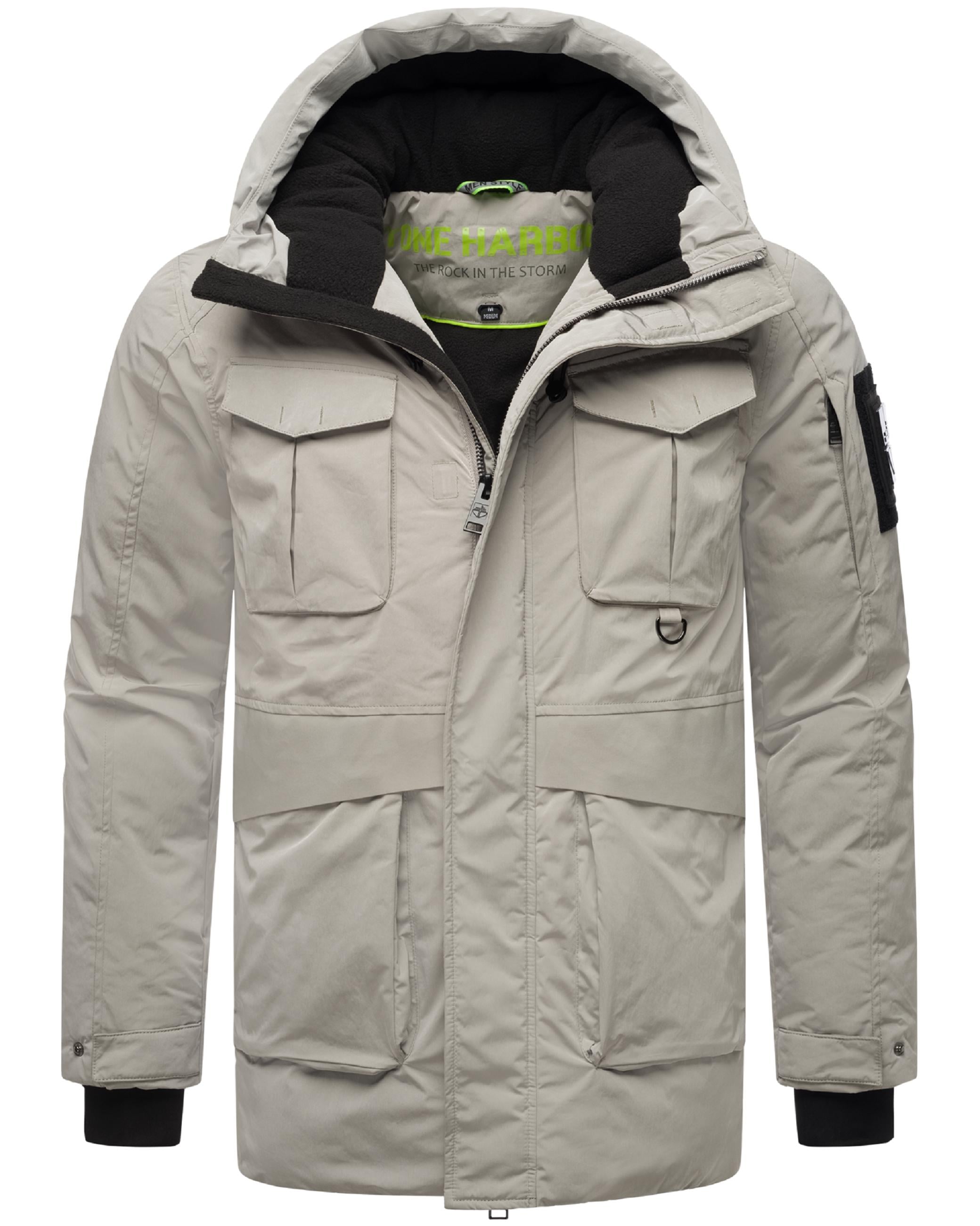 Stone Harbour Winterjacke »Winterjacke Edriik XX«, mit Kapuze, Warm gefütterte kurze Herren Jacke für den Winter