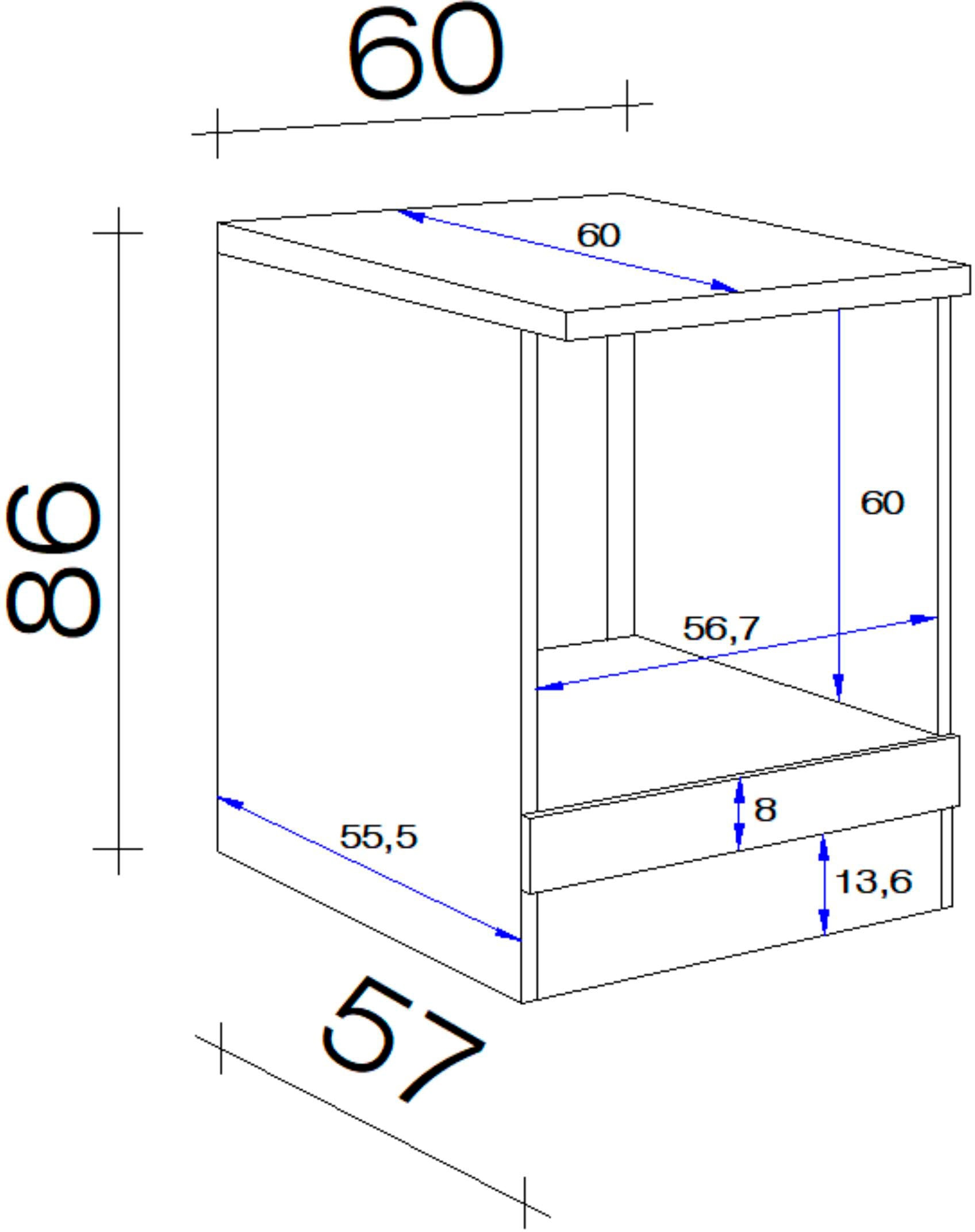 Flex-Well Herdumbauschrank »Nepal«, (B x H x T) 60 x 85/86 x 60 cm bei OTTO